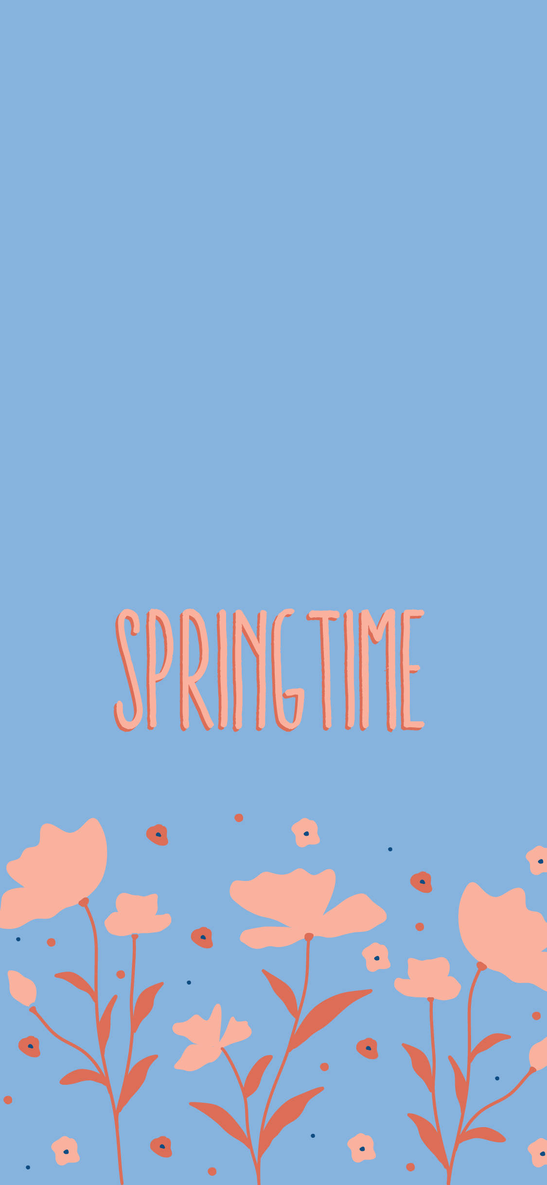 Spring iPhone Light Blue Wallpaper