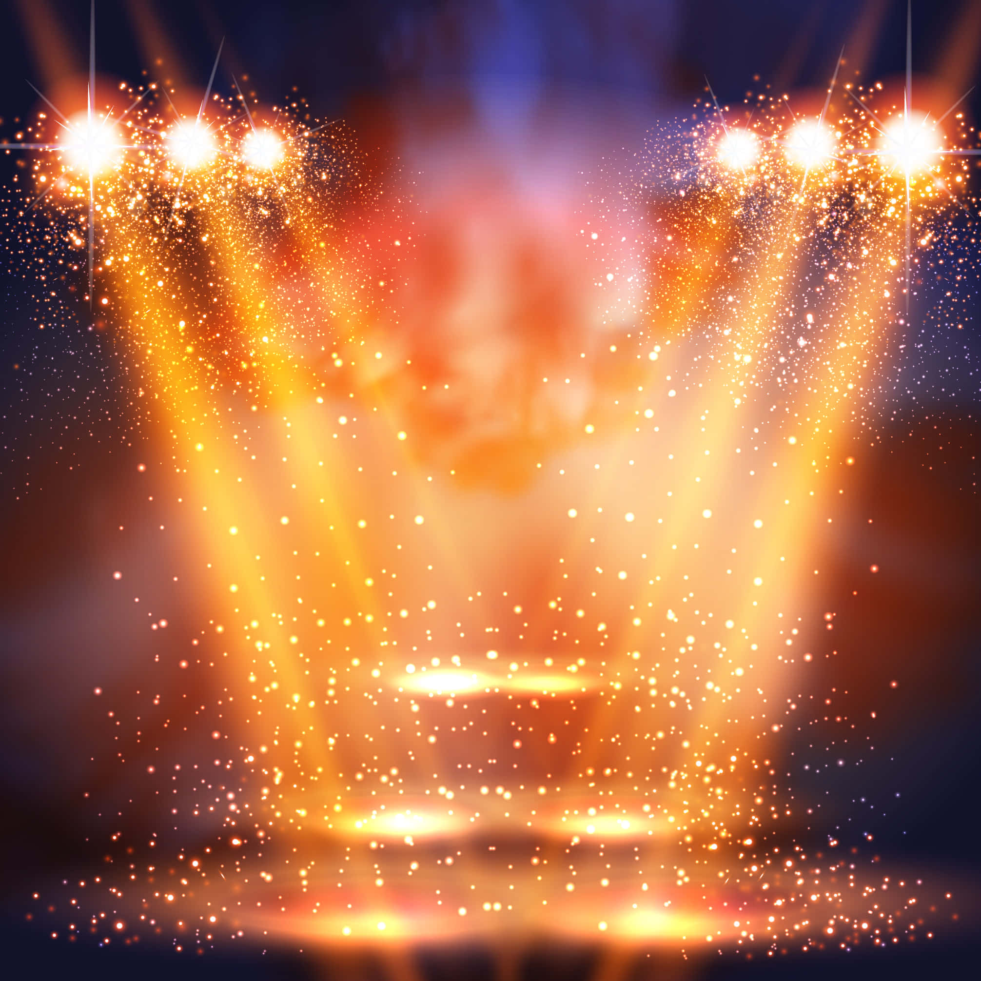 mga spotlights ng entablado sa madilim na background vector illustration Wallpaper