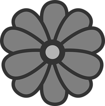 Stilad na Gray na Bulaklak na Graphic Wallpaper