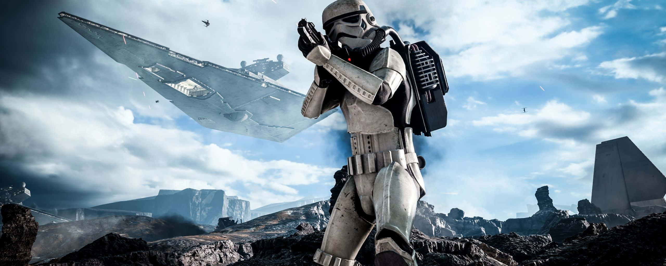 stormtrooper ng star wars sa disyerto Wallpaper