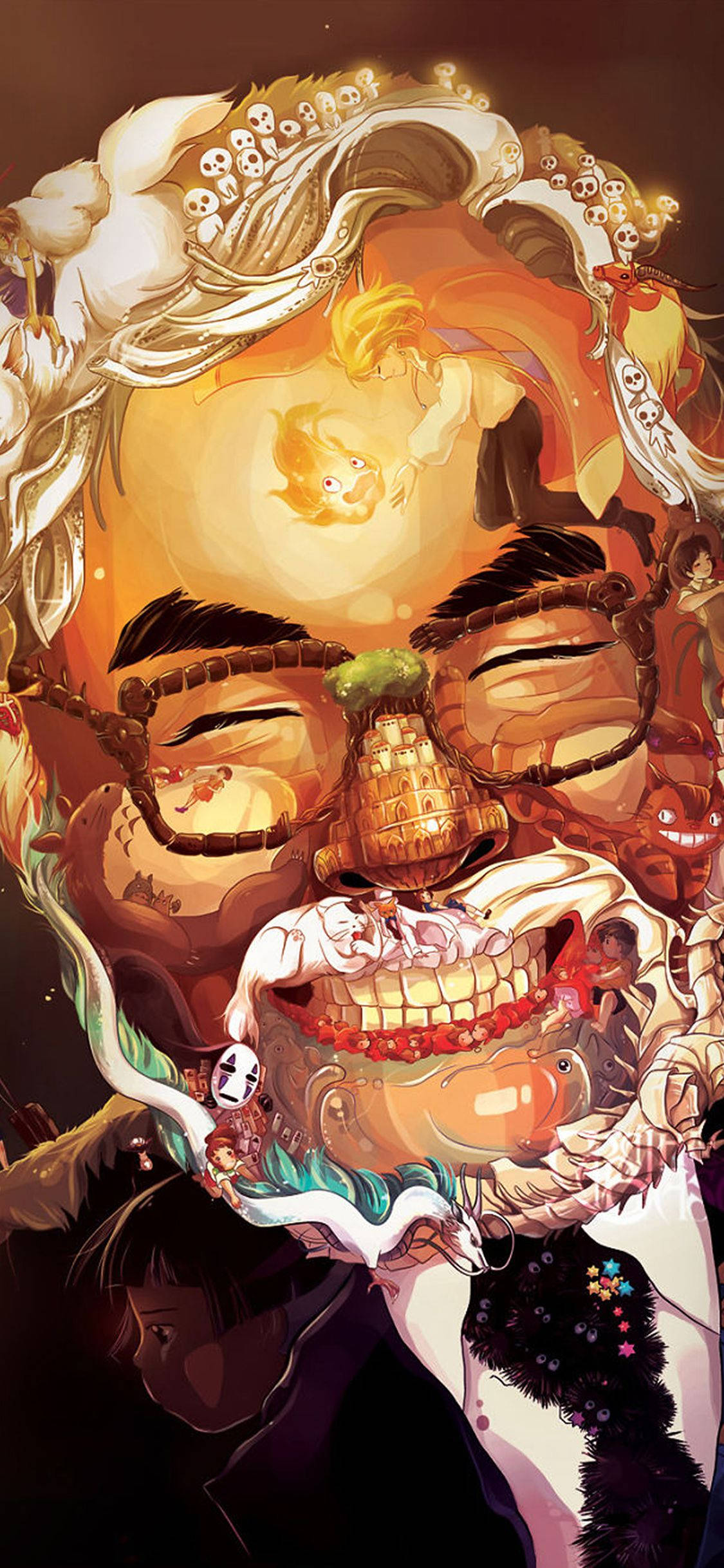 Studio Ghibli iPhone Hayao Miyazaki Art Portrait Wallpaper