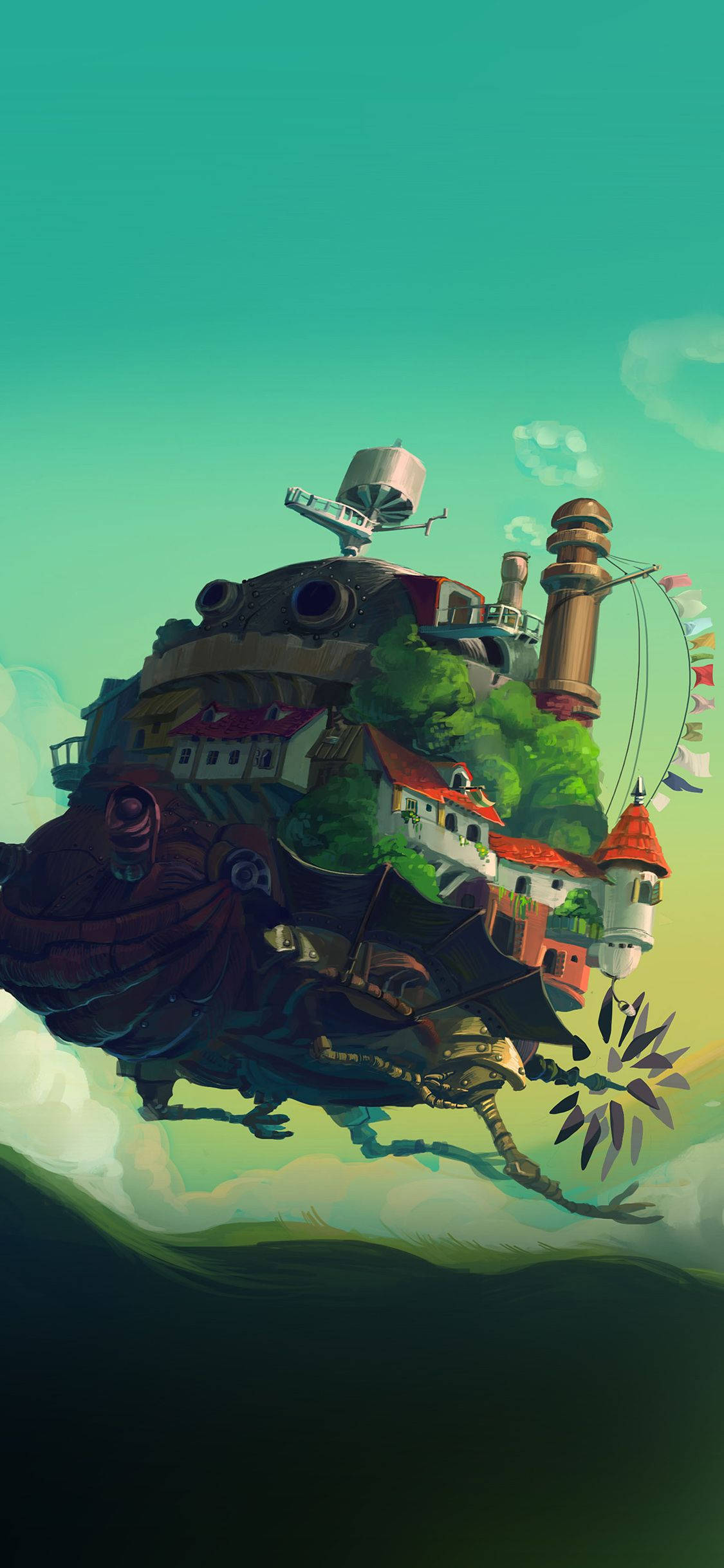 Studio Ghibli iPhone Howl's Moving Castle Wallpaper