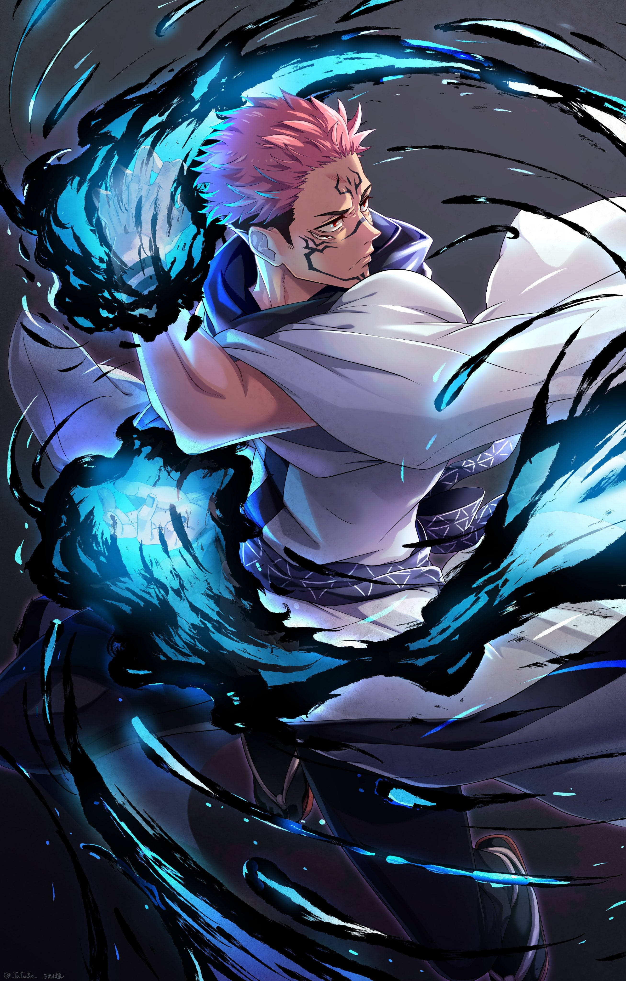 Sukuna Flame Technique Wallpaper