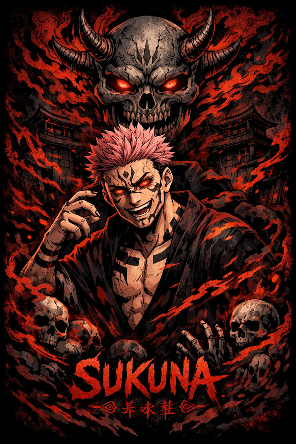 Sukuna impyernong kaguluhan Wallpaper