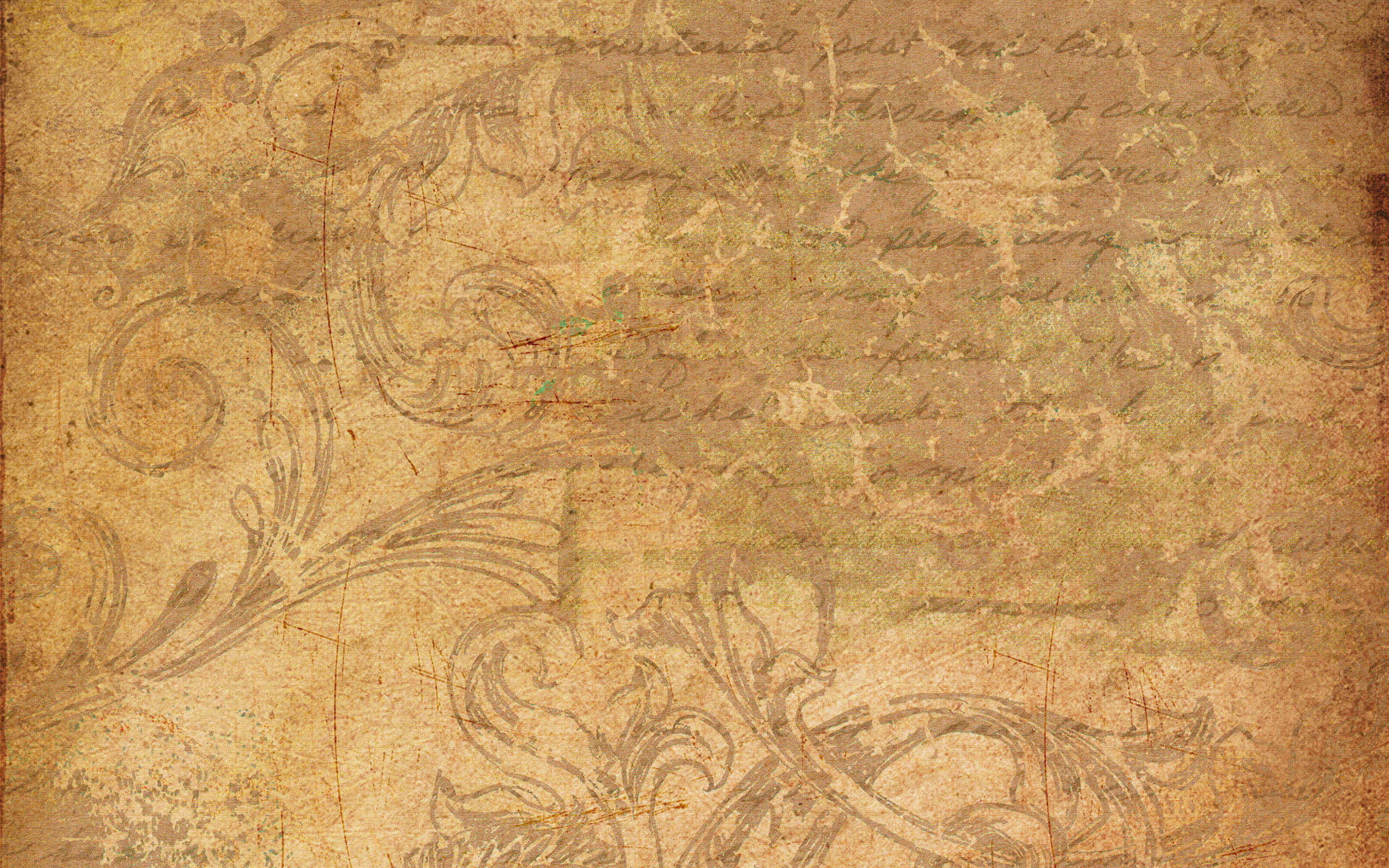 Sulat sa Lumang Sepia Brown na Papel Wallpaper