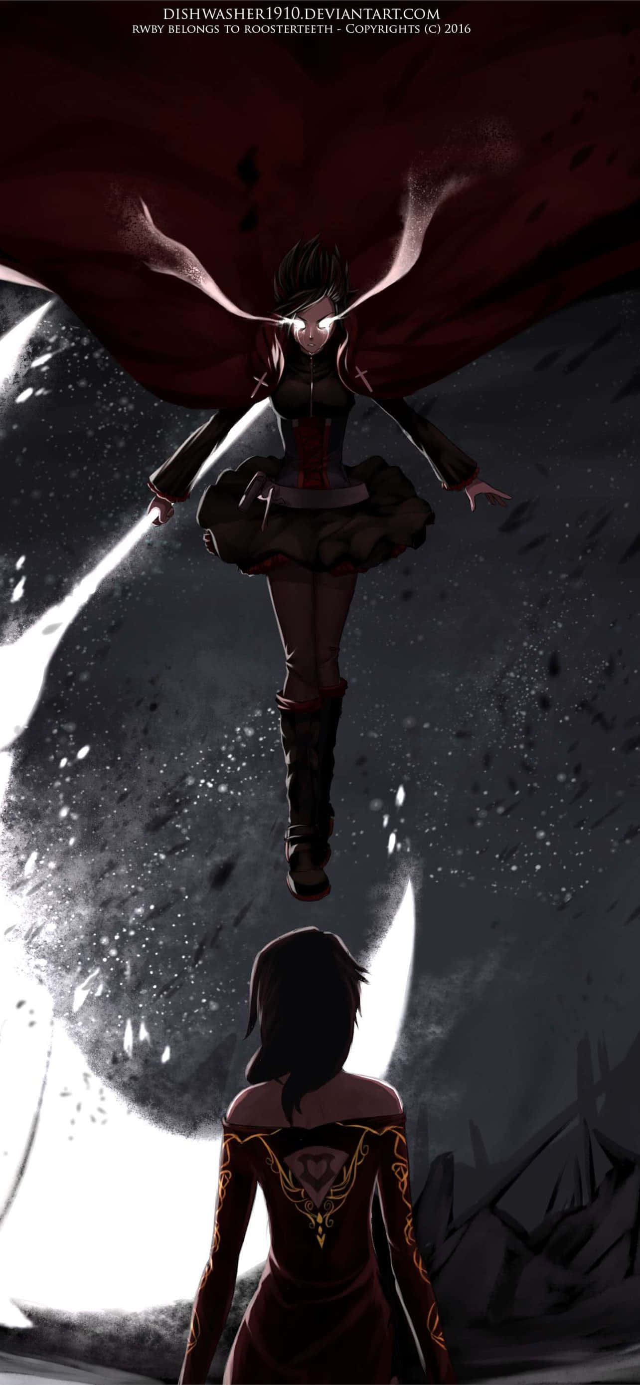 Sumali sa aming mga pangunahing tauhang babayi sa kanilang mga kapana-panabik, parang superhero na pakikipagsapalaran sa online anime series na RWBY Wallpaper