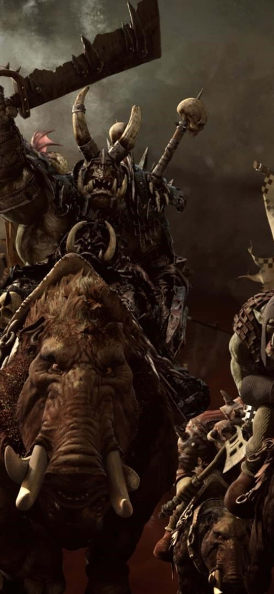 Sumali sa Epic Battle sa Total War: Warhammer para sa iPhone X Wallpaper