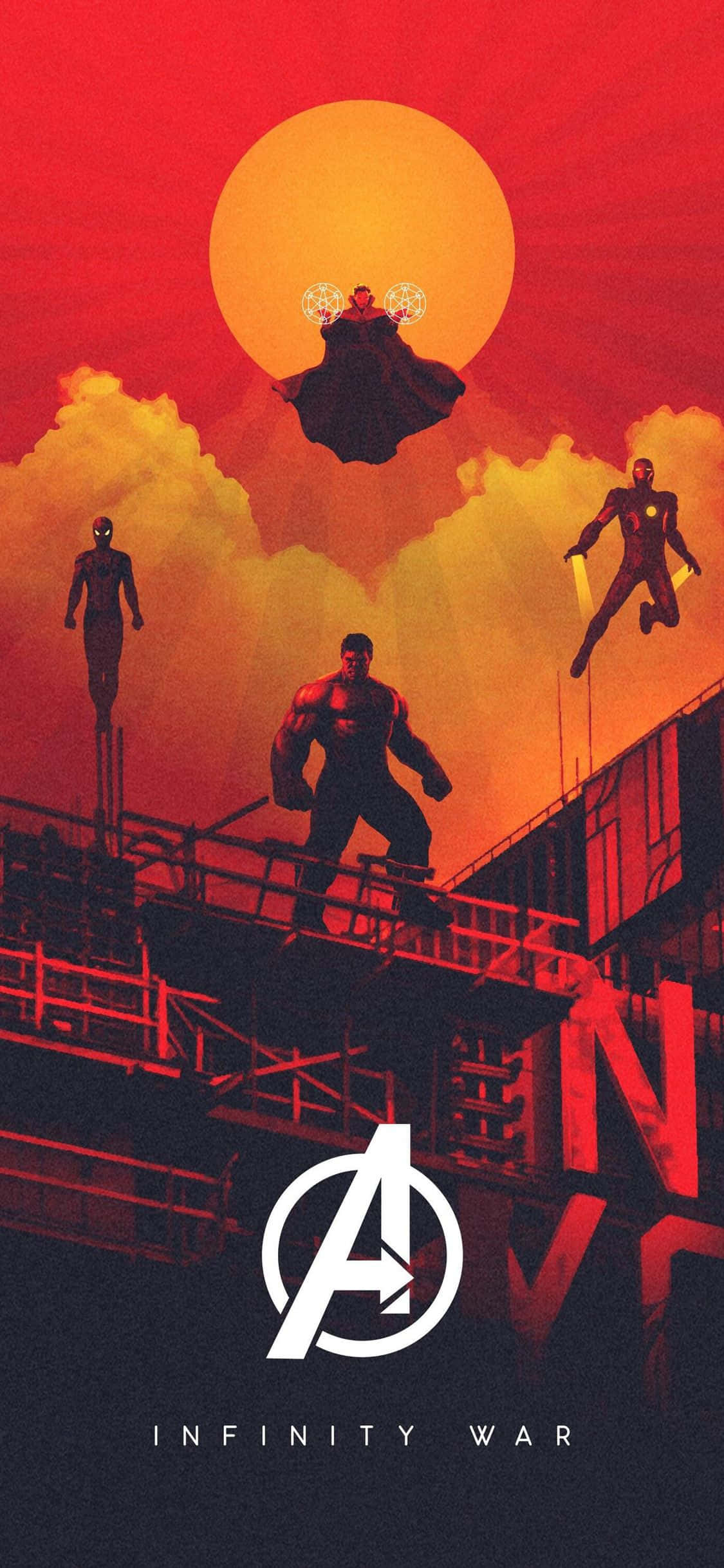 Sumali sa laban at pumasok sa mundo ng Marvel's Avengers gamit ang iPhone Xs. Wallpaper