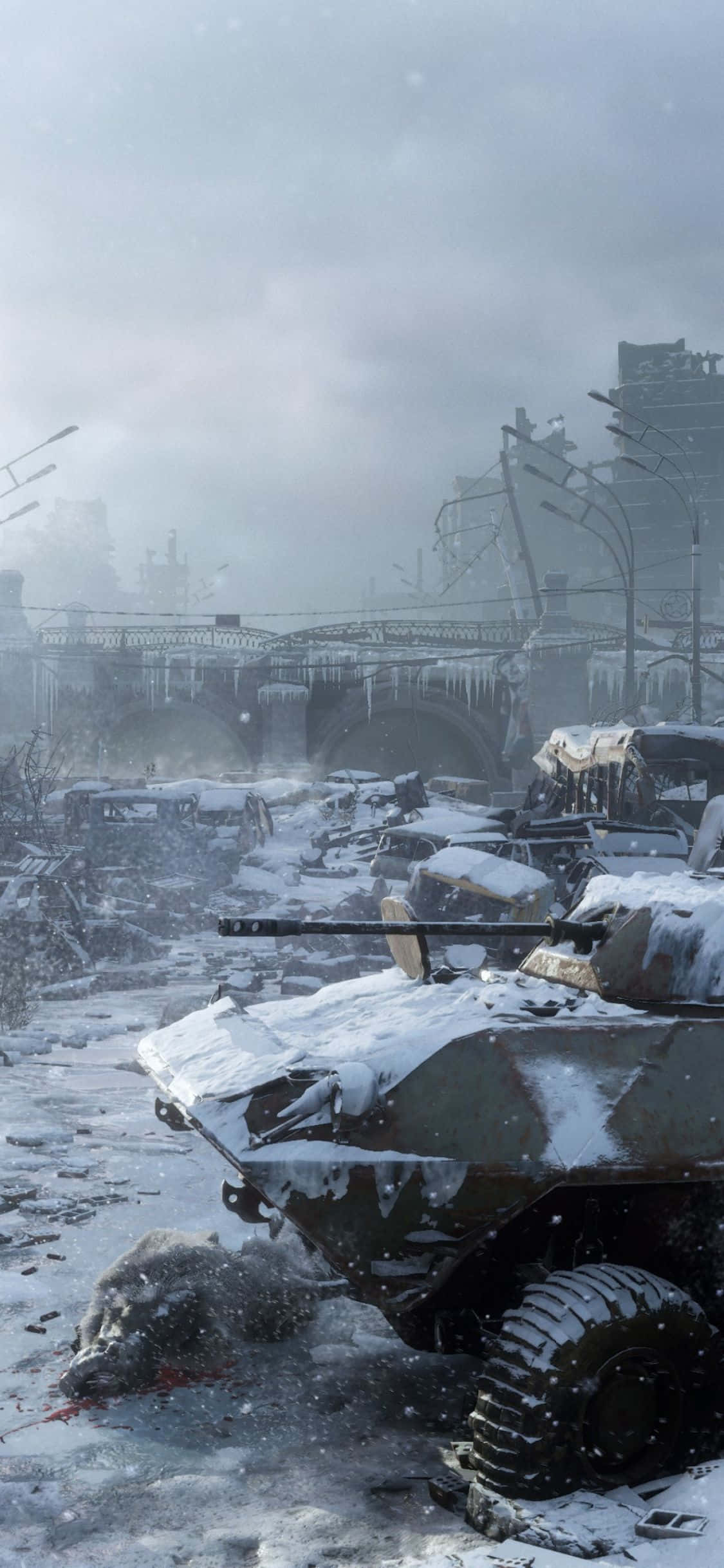 Sumali sa Pakikipagsapalaran kasama ang Metro Exodus sa iPhone X. Wallpaper