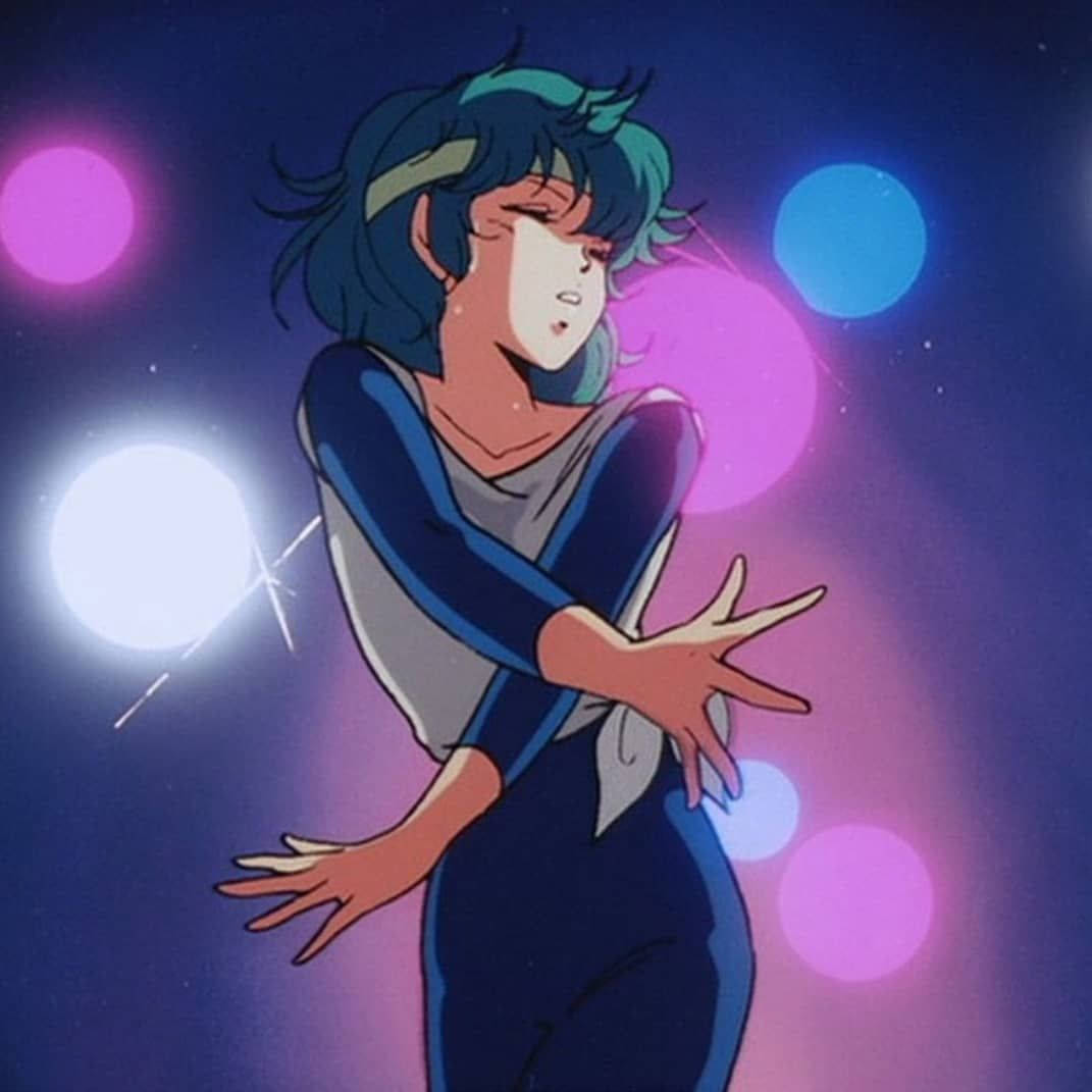 Sumasayaw na Anime na Babae sa Retro Anime Aesthetic Wallpaper