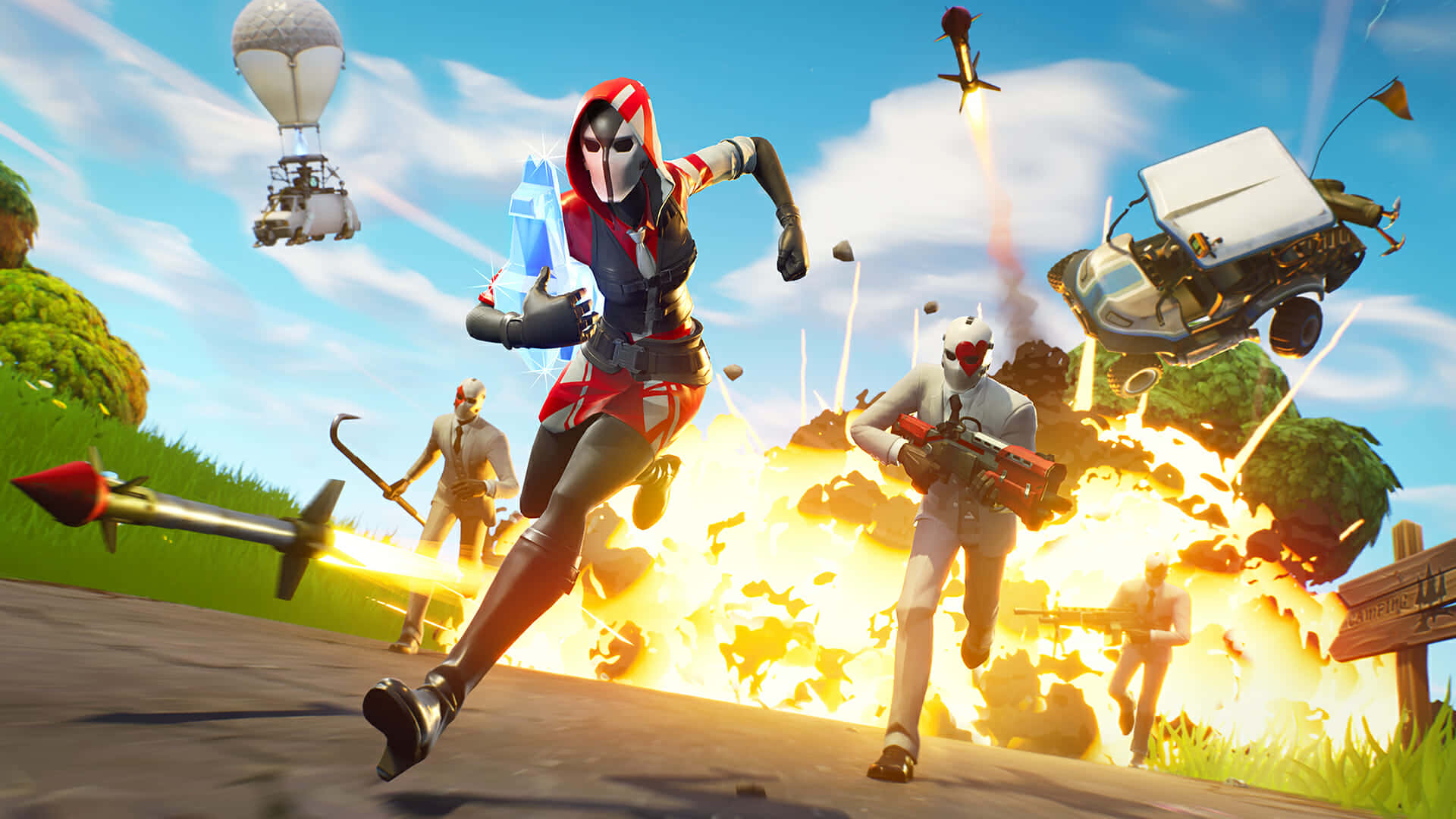 Sumayaw at kalimutan ang iyong mga alalahanin sa Fortnite! Wallpaper