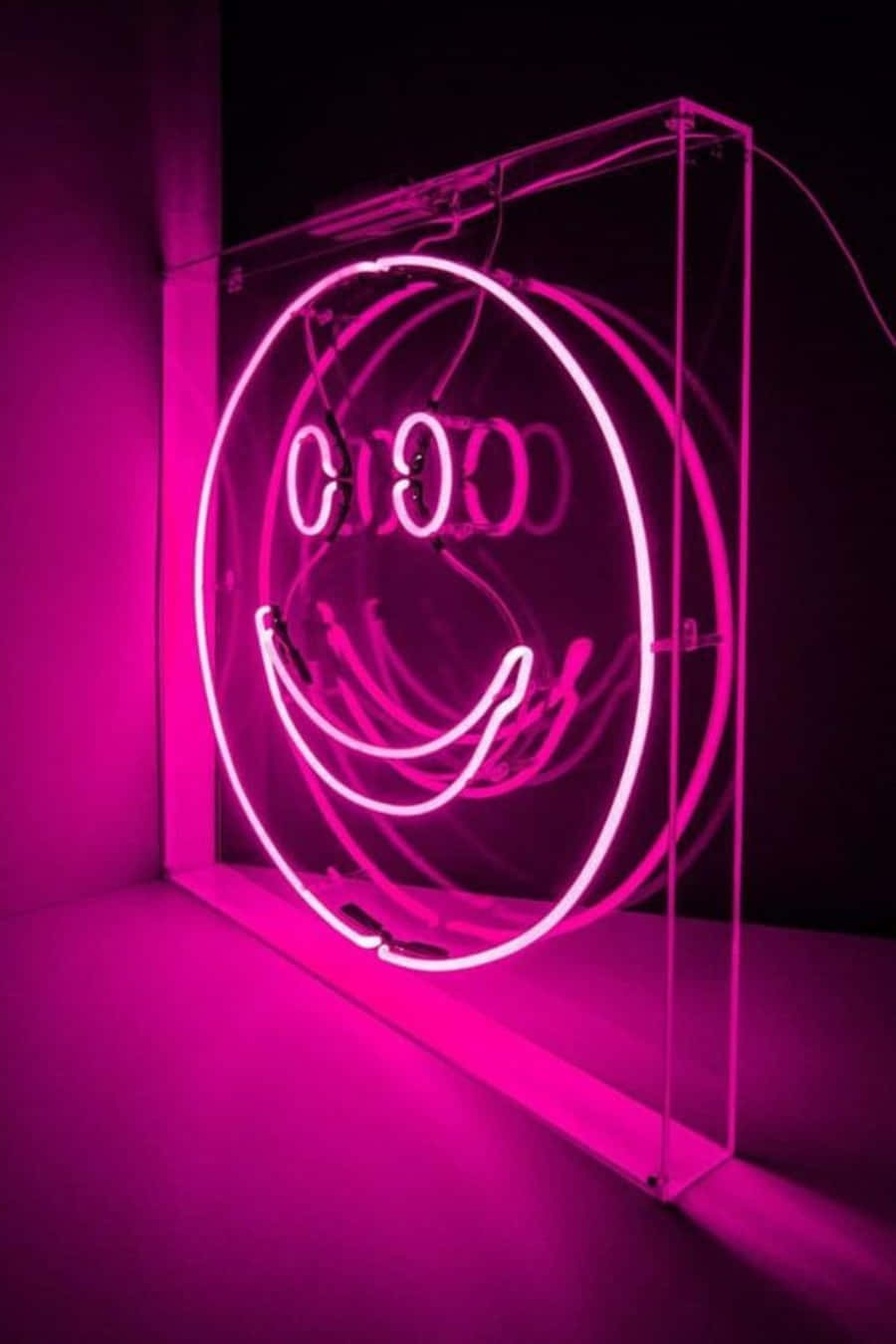 Sumikat nang husto gamit ang neon pink na aesthetic na ito! Wallpaper