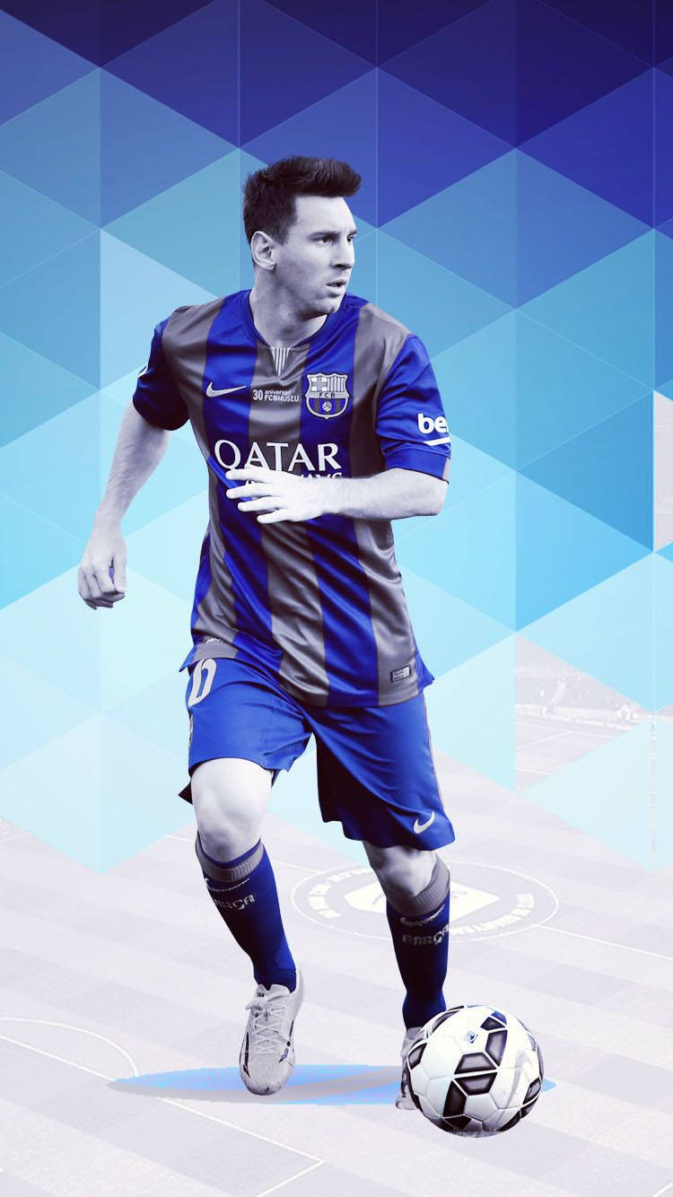 Sumisikat si Messi Sa Pamamagitan ng Geometric Art Wallpaper