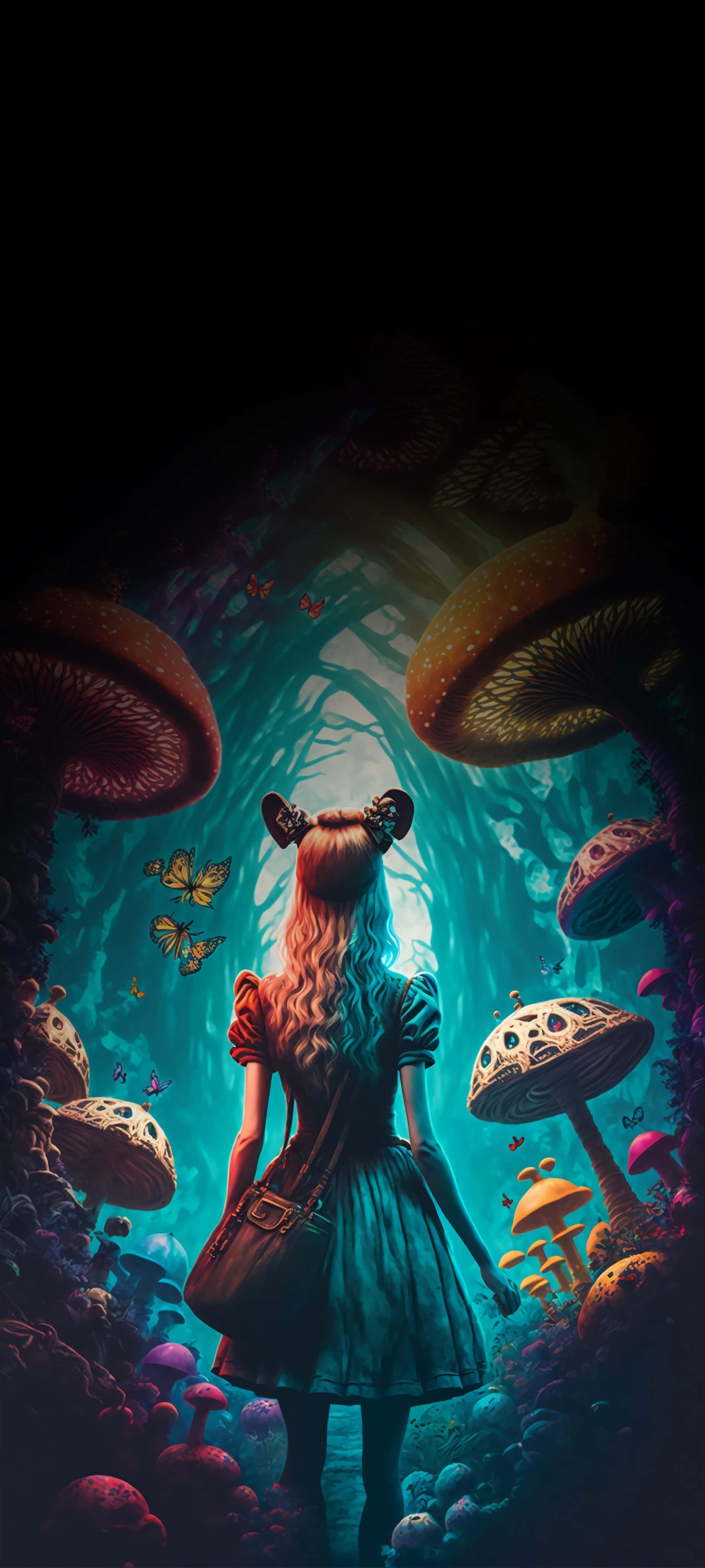 Sumunod kay Alice at maglakbay sa mundo ng Wonderland. Wallpaper