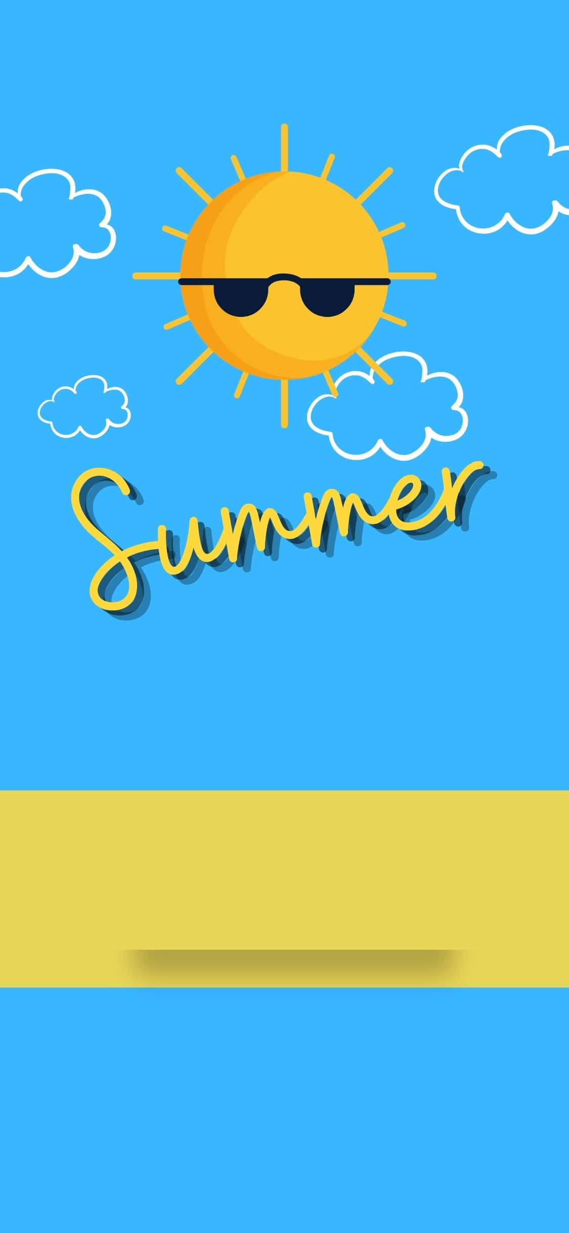 Sun Wearing Sunglasses iPhone X Summer Background Wallpaper