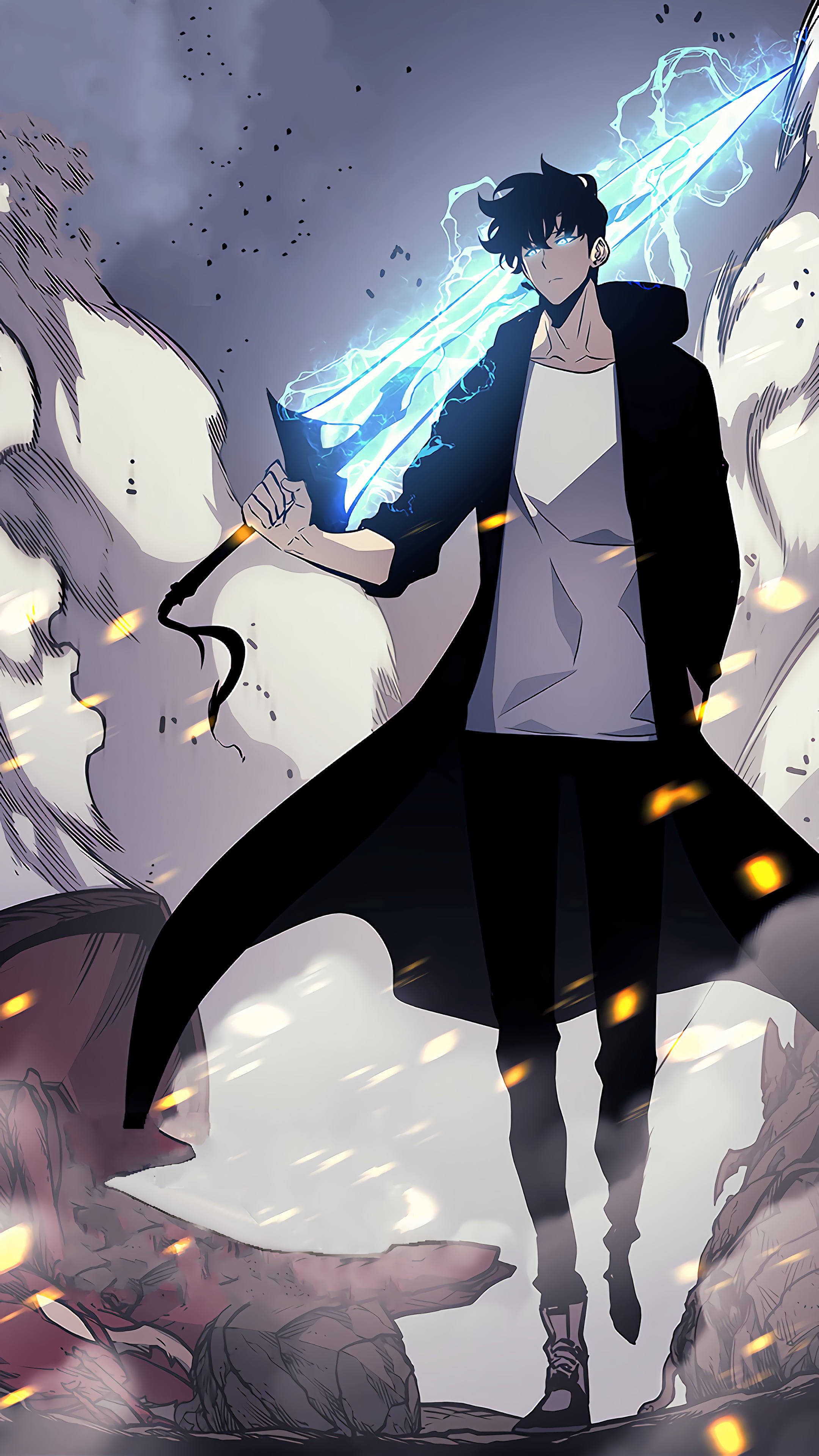 Sung Jinwoo Solo Leveling na Cute na Anime Boy Wallpaper