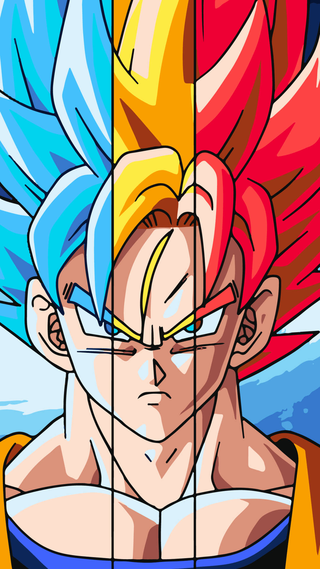 Super Saiyan Goku na pinakawalan ang kanyang kapangyarihan sa Dragon Ball Z Wallpaper
