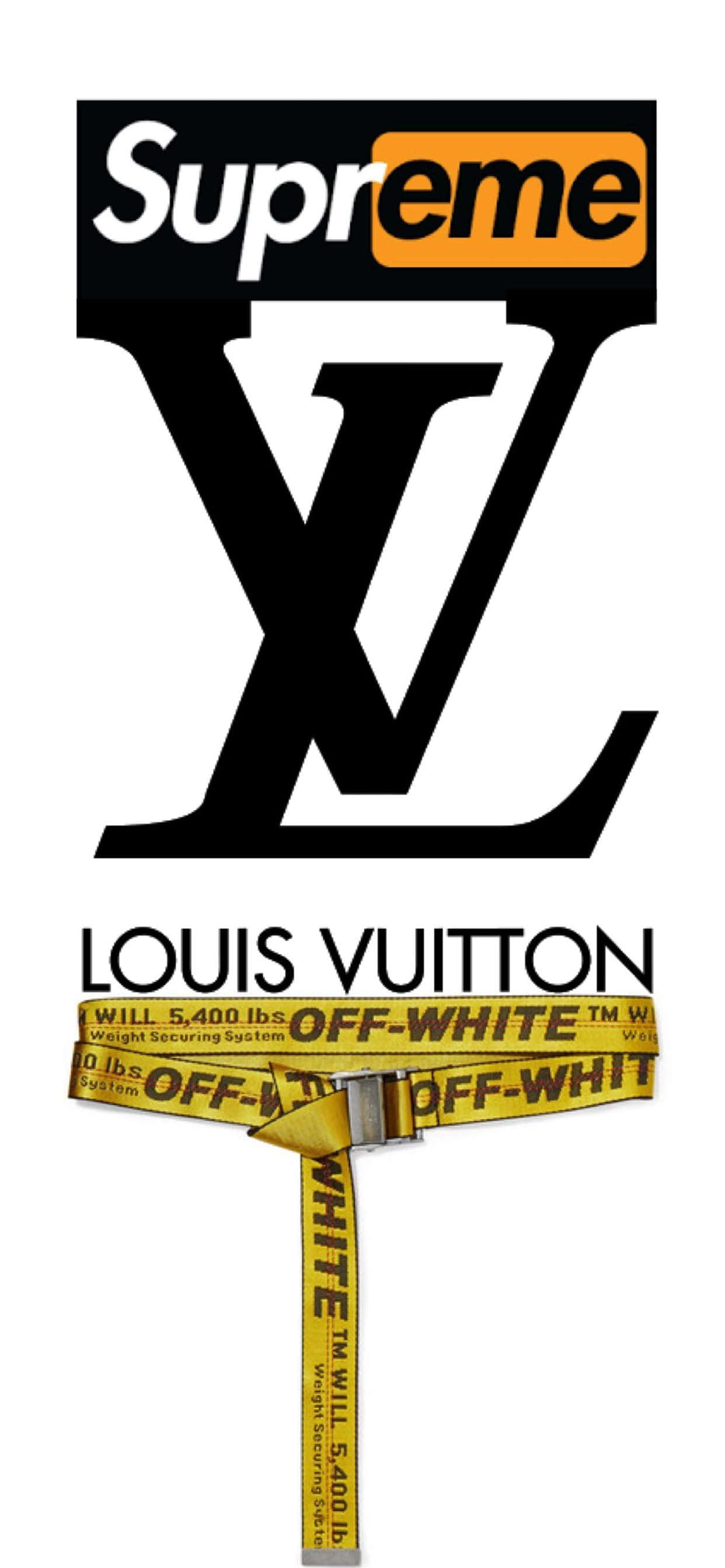 Supreme Louis Vuitton At Off White iPhone Wallpaper