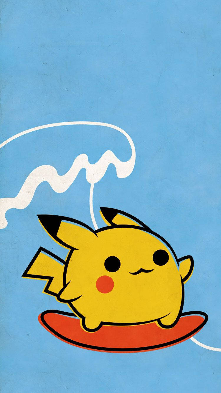 Surf's Up! Sumasabak si Pikachu sa sampung alon! Wallpaper