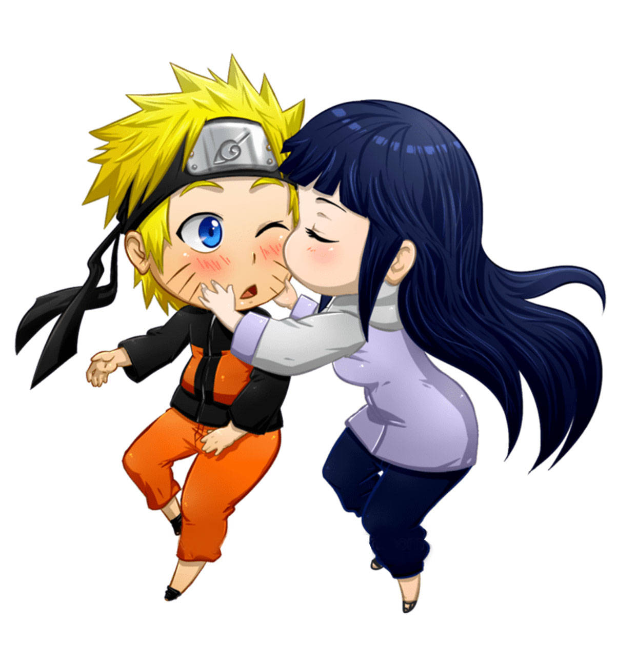 Sweet na Halik ni Naruto Chibi Wallpaper
