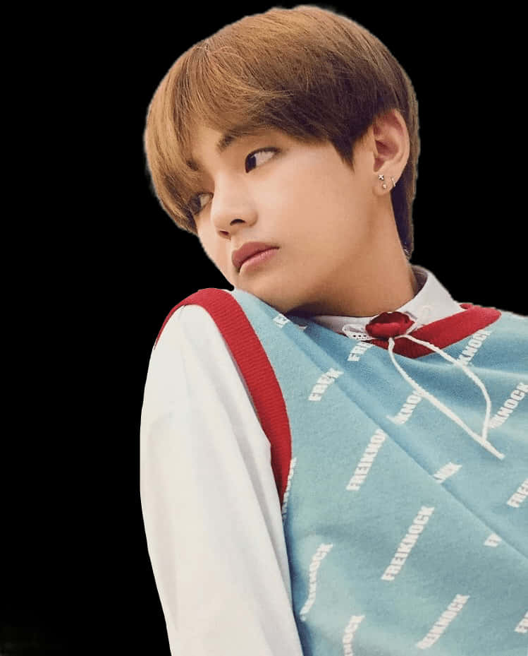 Taehyung na may Mapag-isip na Sulyap Wallpaper