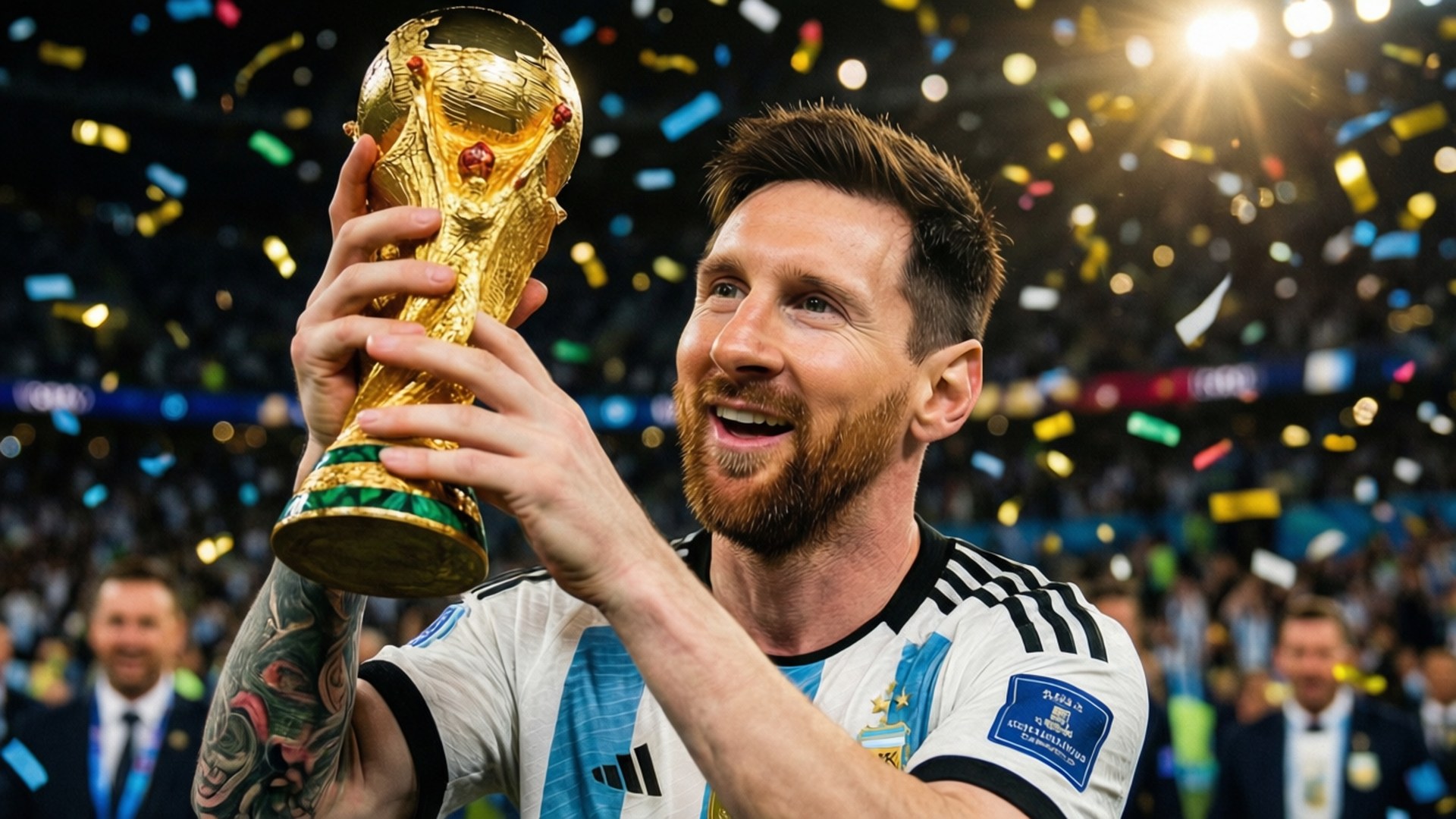 Tagumpay ni Messi sa World Cup Wallpaper