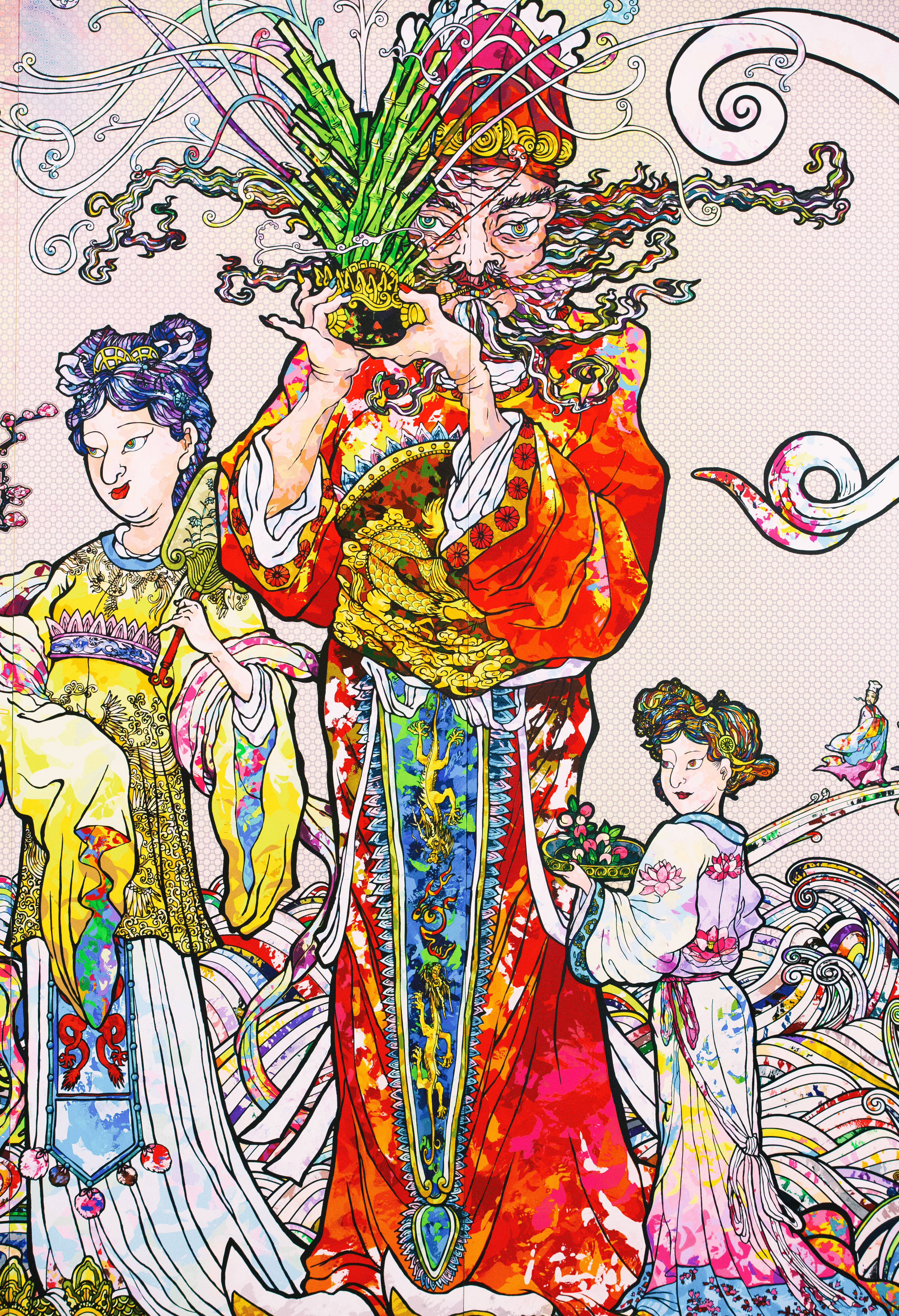 Takashi Murakami Family 4K Wallpaper