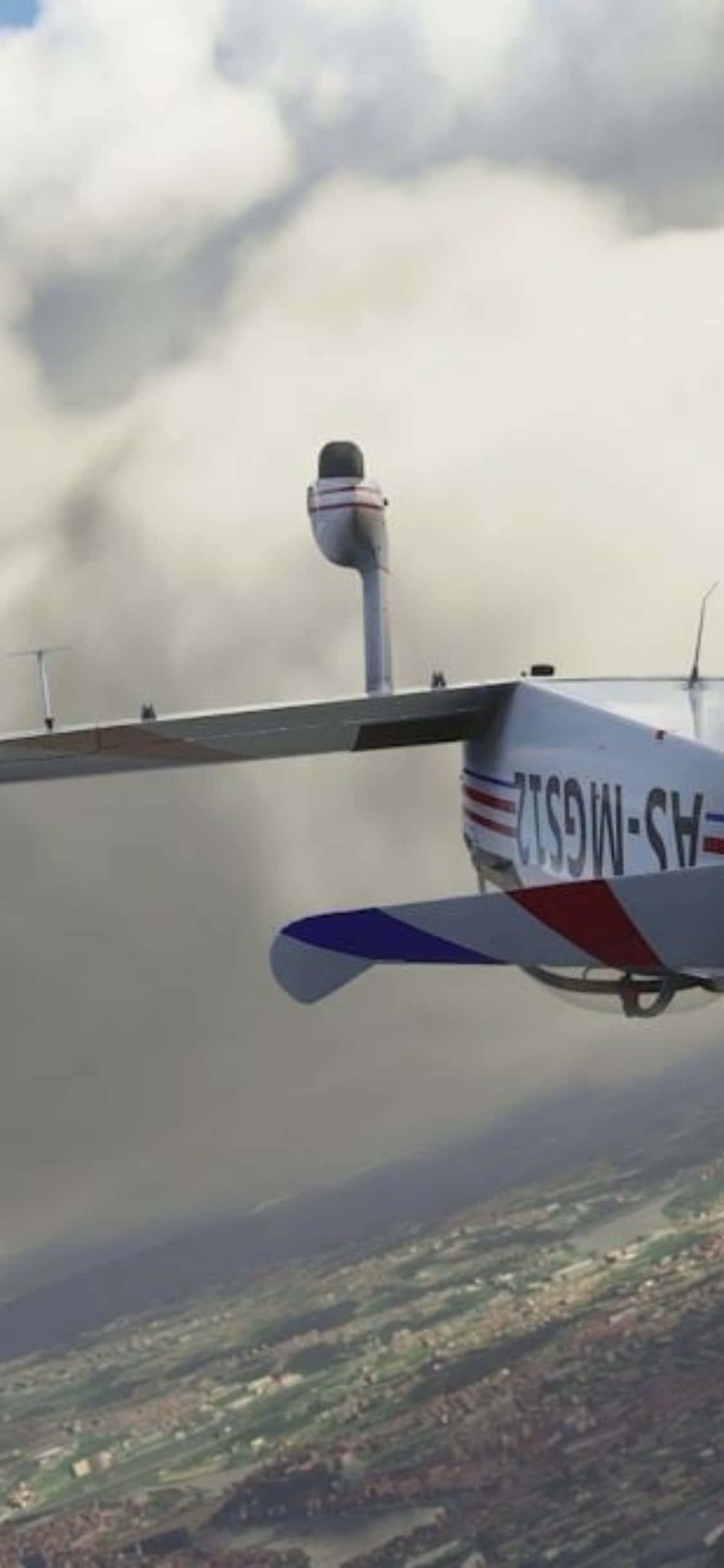 Lumipad sa Langit gamit ang iPhone Xs at Microsoft Flight Simulator Wallpaper