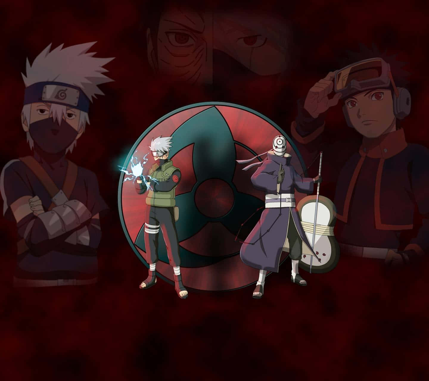 Talento nina Kakashi at Obito Wallpaper