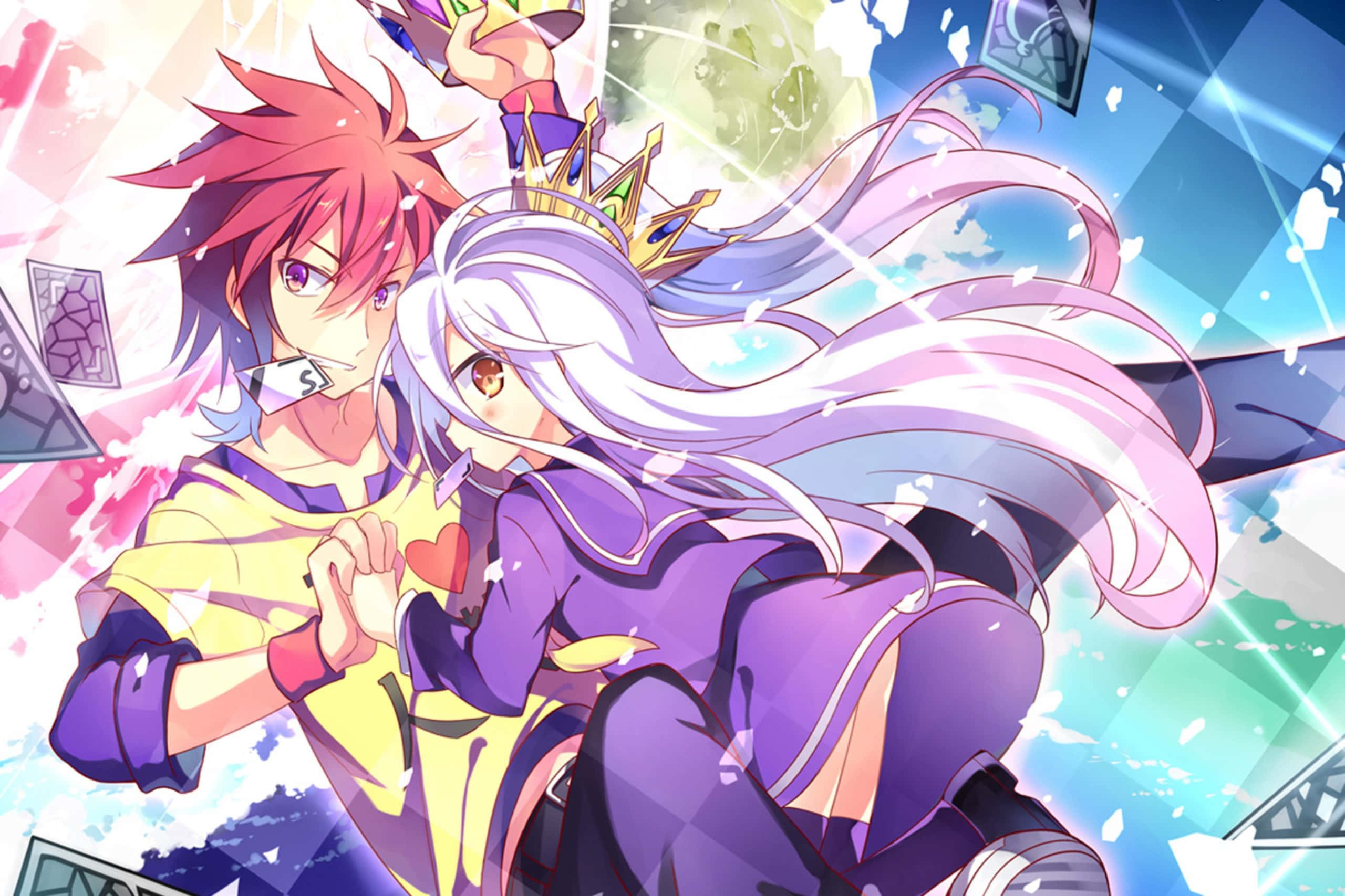 Tamasahin ang kakaiba at kapanapanabik na Karanasan ng No Game No Life Wallpaper