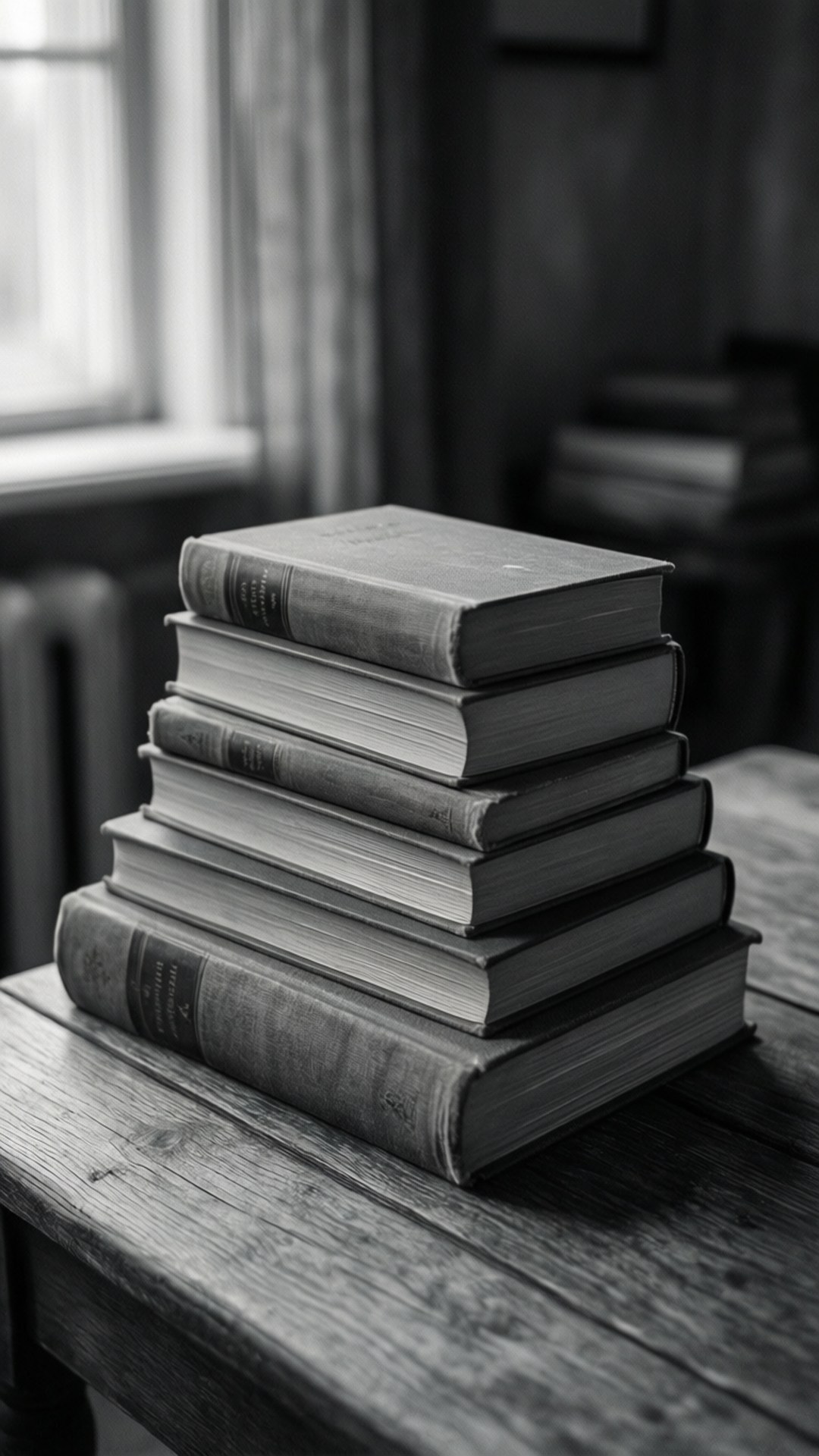 Tambak ng mga Librong Kulay Abo Wallpaper