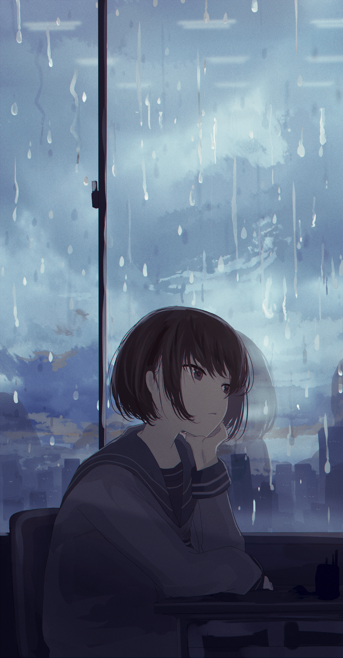 Tanawin ng Anime na Puno ng Damdamin Wallpaper