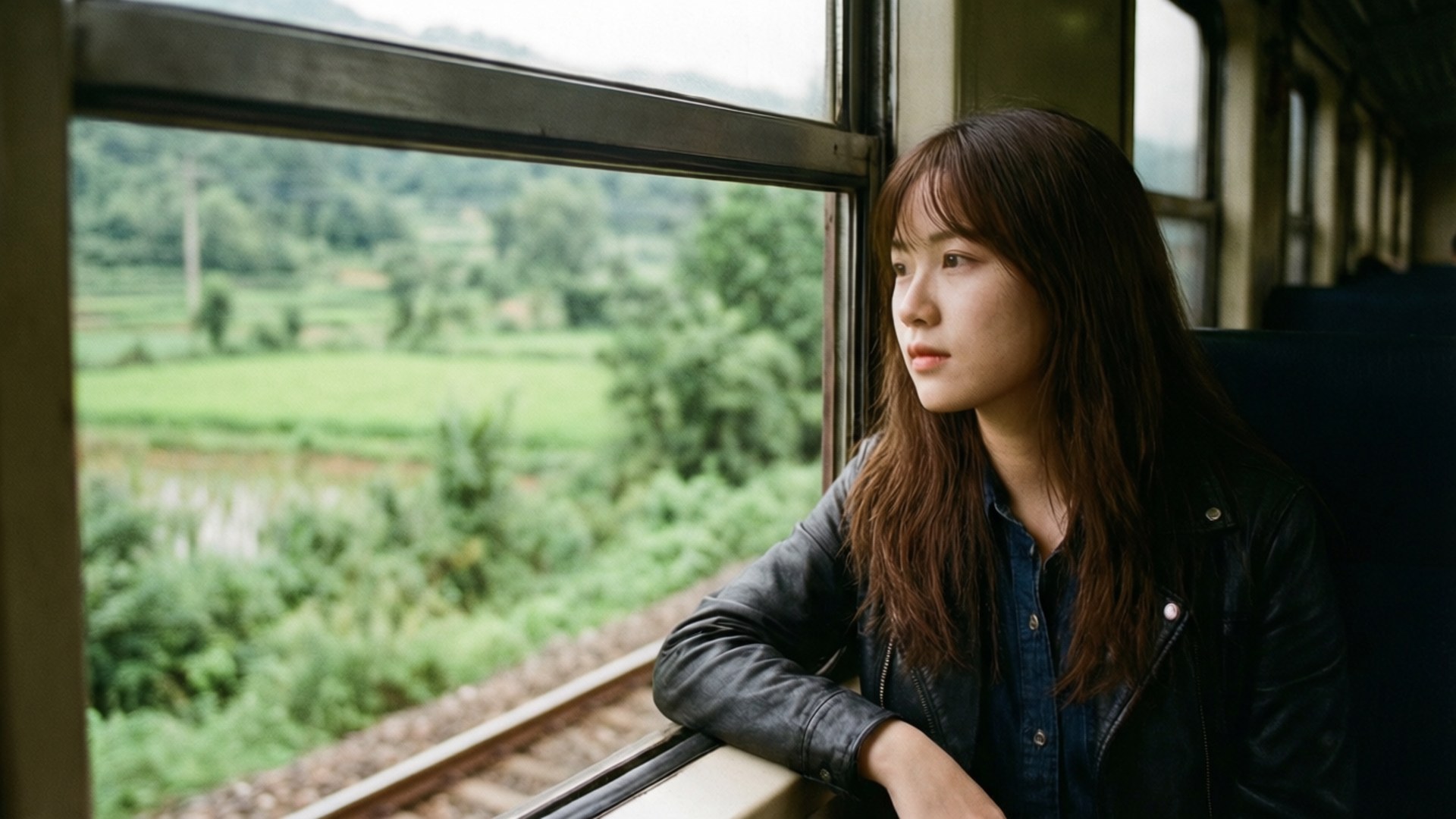Tanawin sa Bintana ng Tren Wallpaper