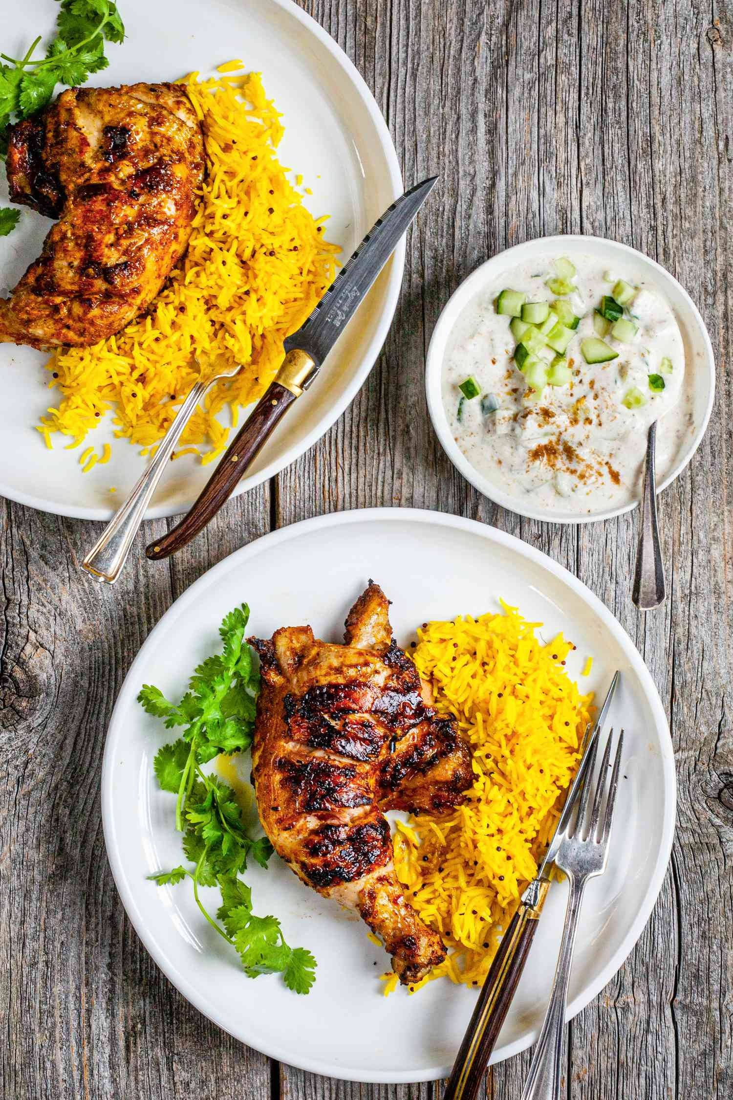 Tandoori Chicken na mga Plato Wallpaper
