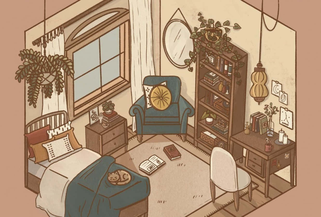 Tangkilikin ang Anime Room Ambiance Wallpaper
