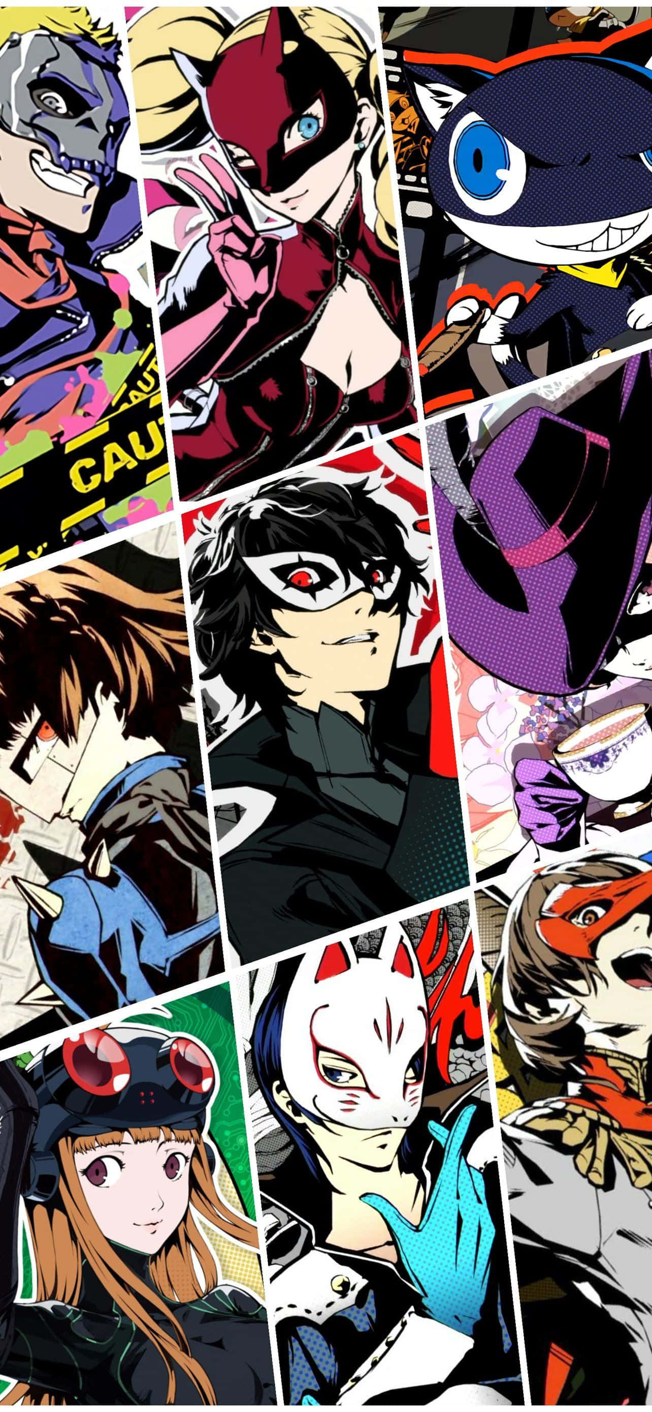 Tangkilin ang malalim at istilong role-playing game on the go gamit ang Persona 5 iPhone Wallpaper