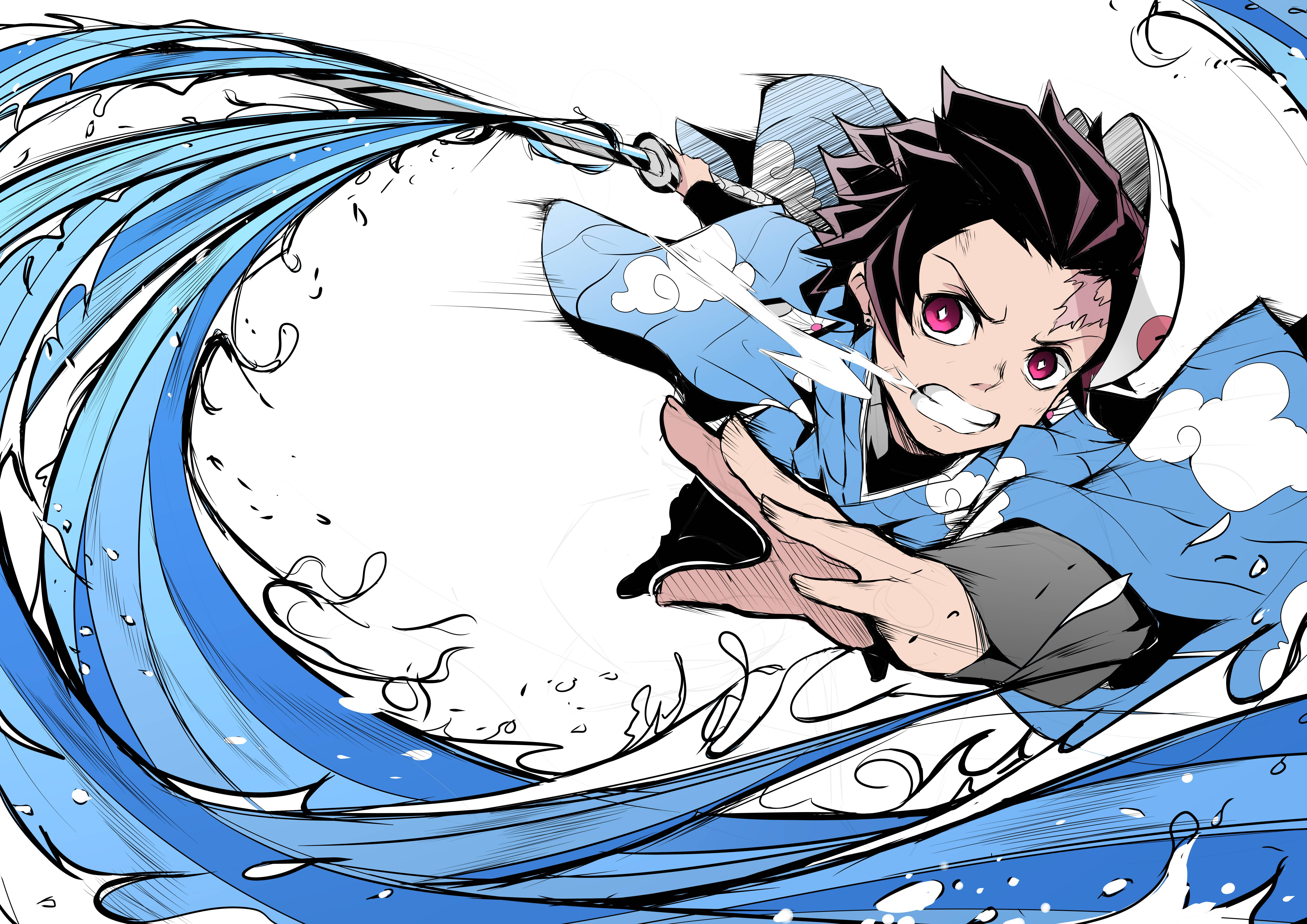 Tanjiro White 4K ng Demon Slayer Wallpaper