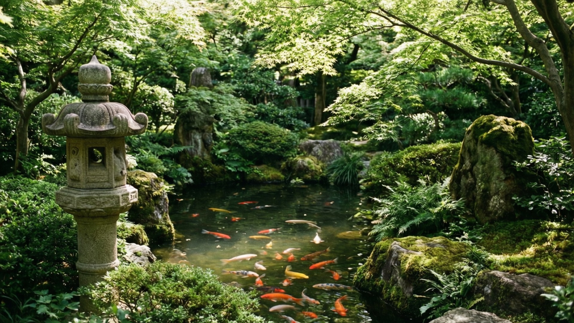 Tanong Zen Garden Koi Wallpaper
