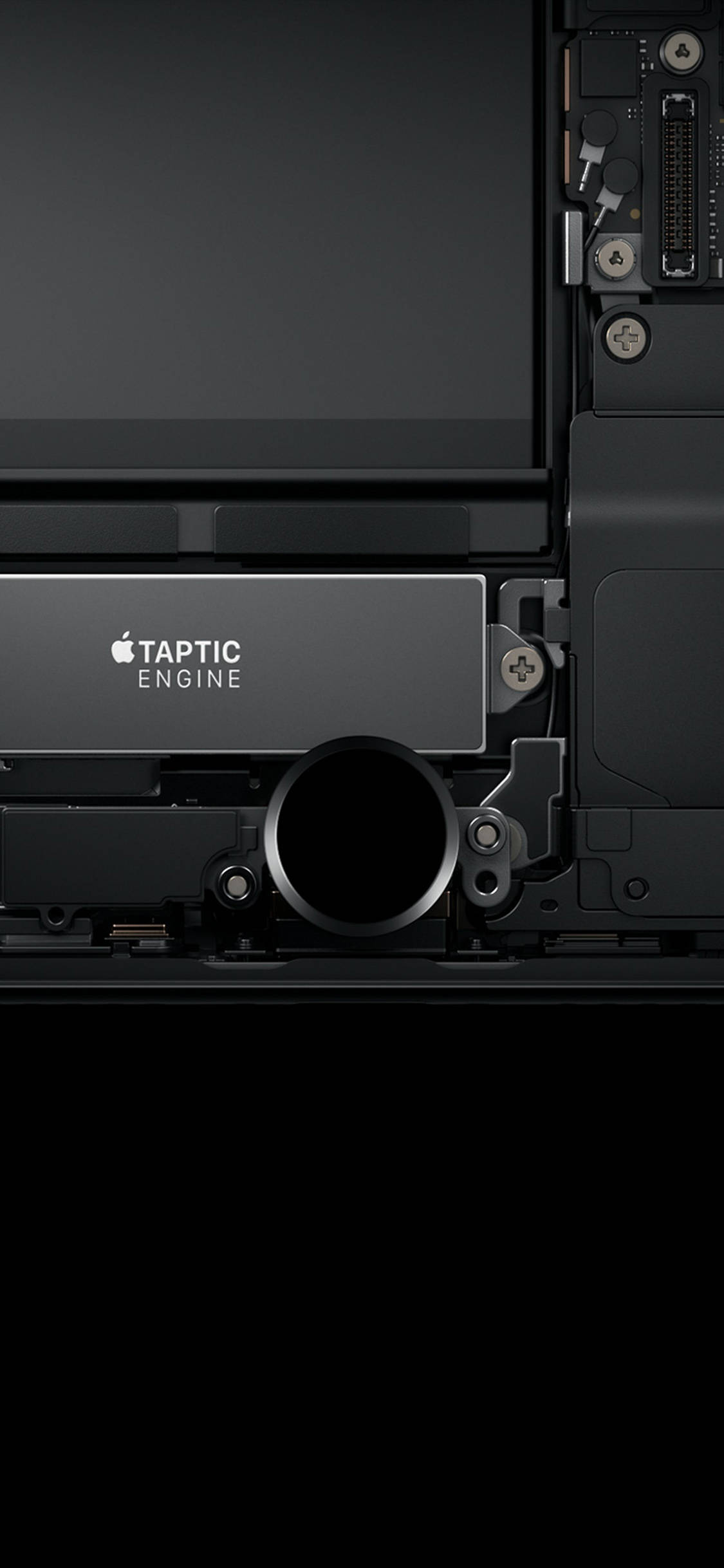 Taptic Engine Minimal Dark iPhone Wallpaper