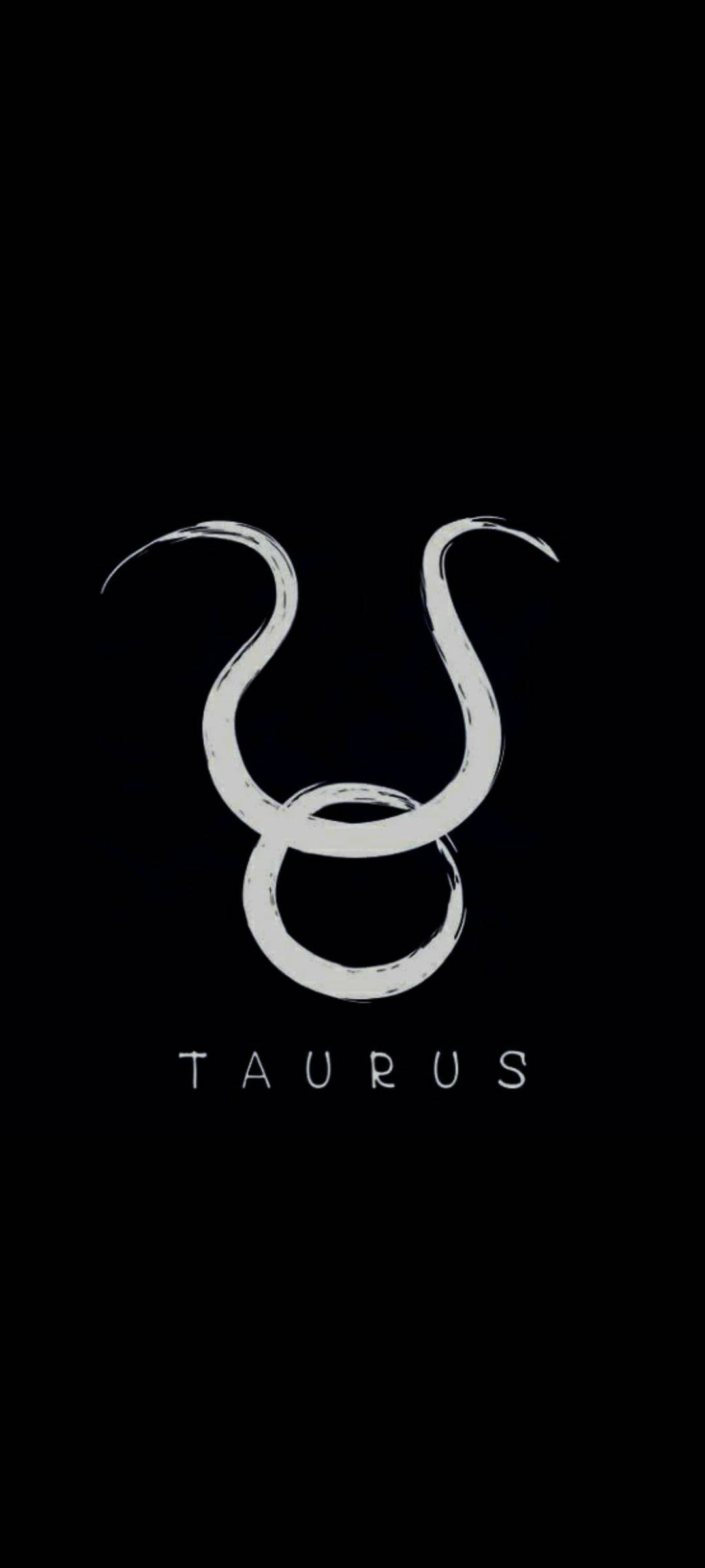 Taurus Gray na Simbolo na Parang Brush Wallpaper