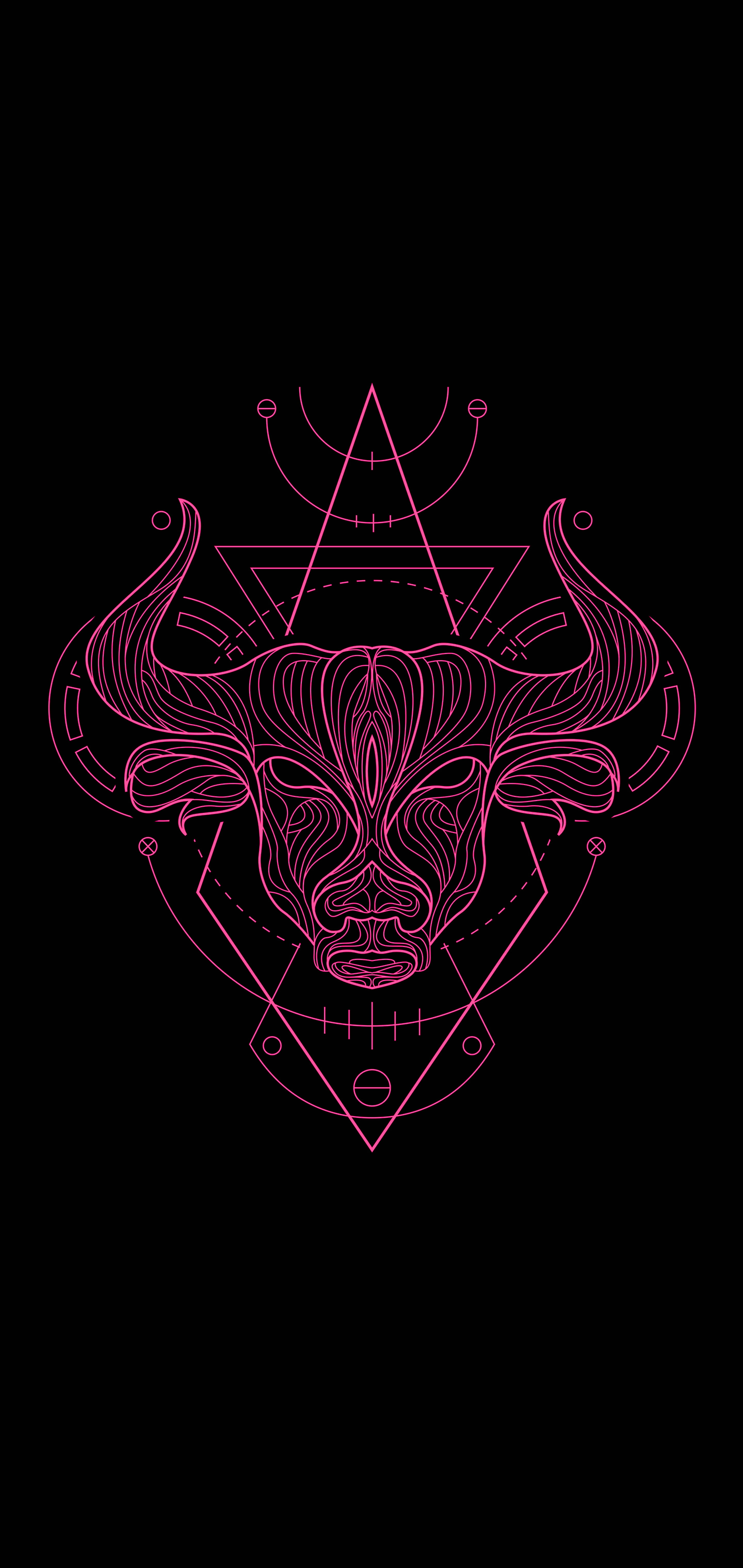 Taurus Zodiac Pink Line Work Wallpaper