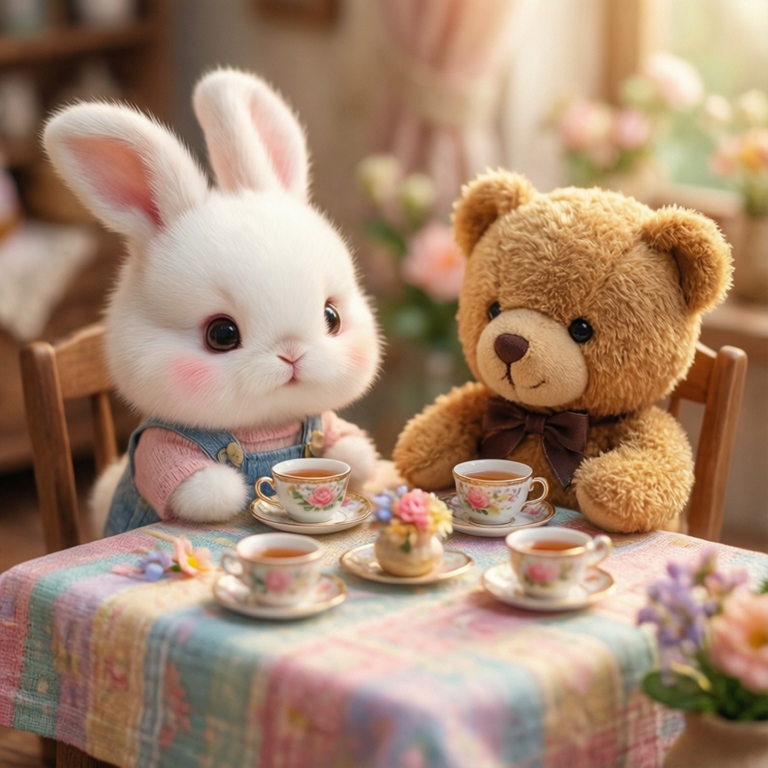 Tea Party ng Teddy Bear Wallpaper