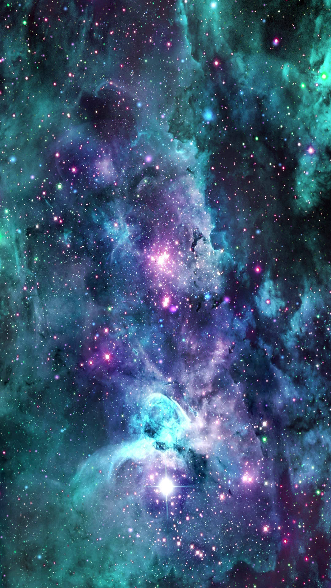 Teal at Purple Galaxy Live Wallpaper