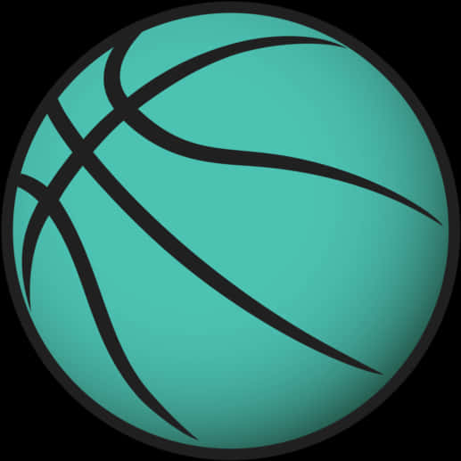 Teal_Basketball_Graphic Wallpaper