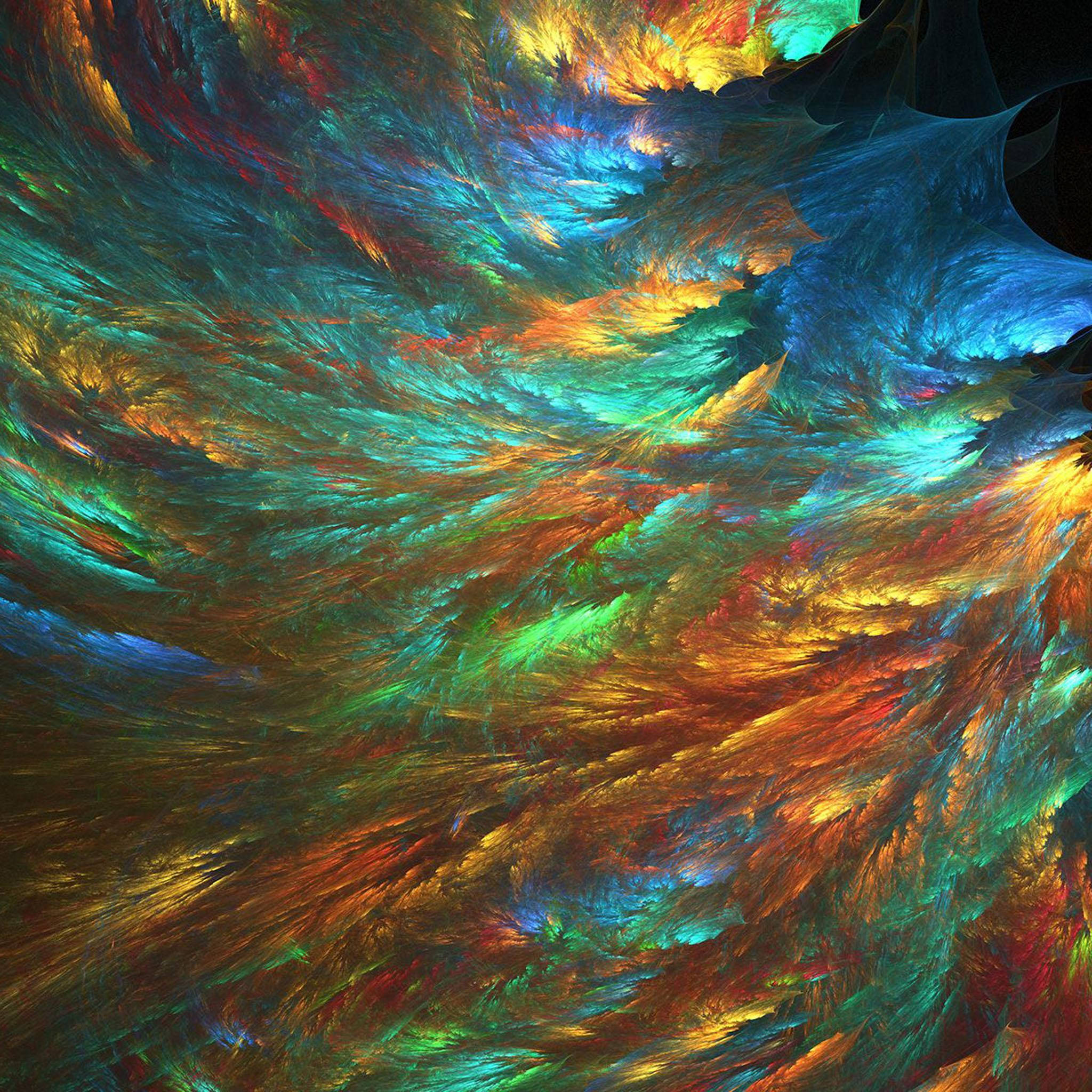 Technicolor Abstract Art iPad Wallpaper