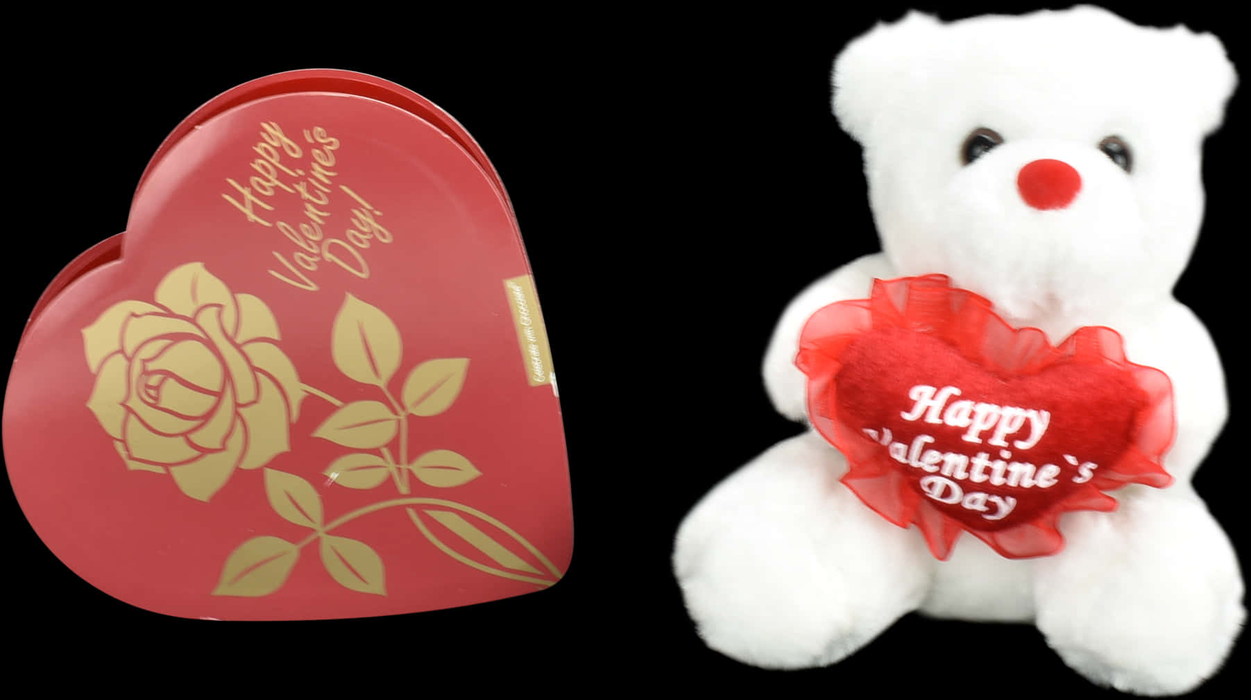 Teddy Bear at Kahon ng Tsokolate para sa Araw ng mga Puso Wallpaper