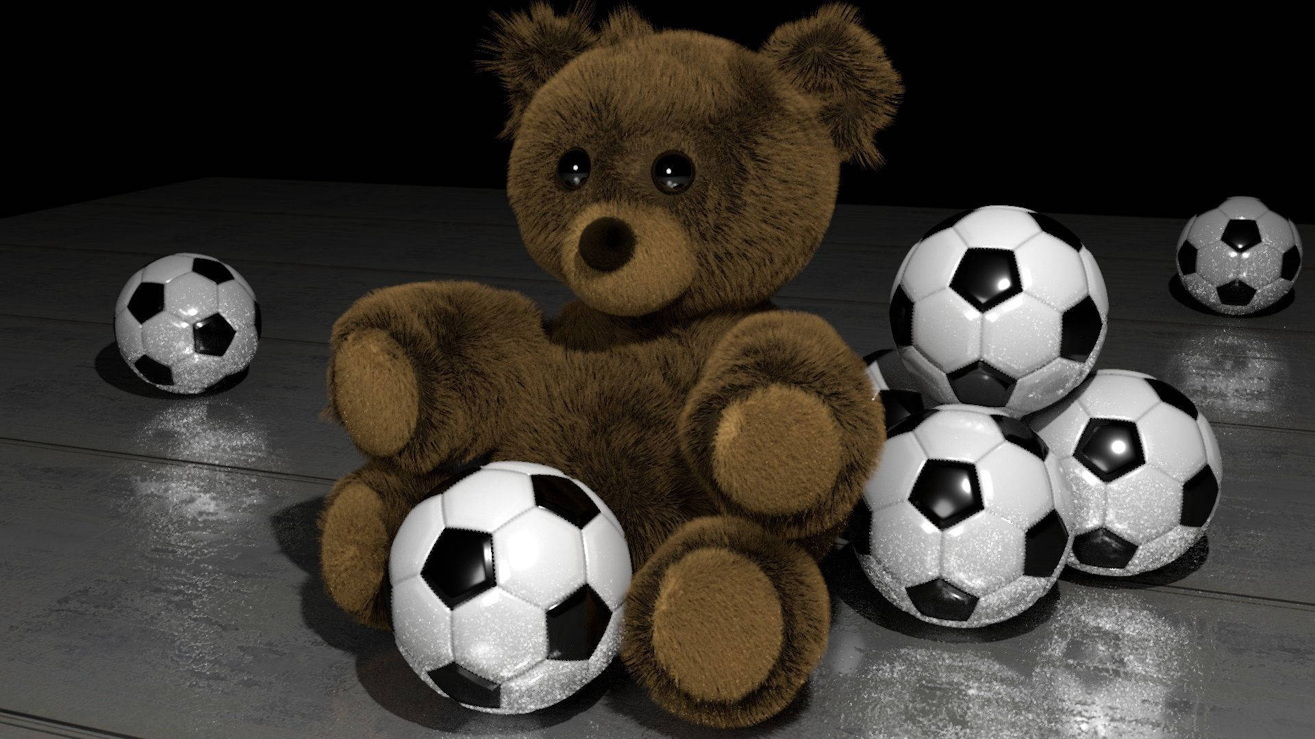 Teddy Bear handang simulan ang laro Wallpaper