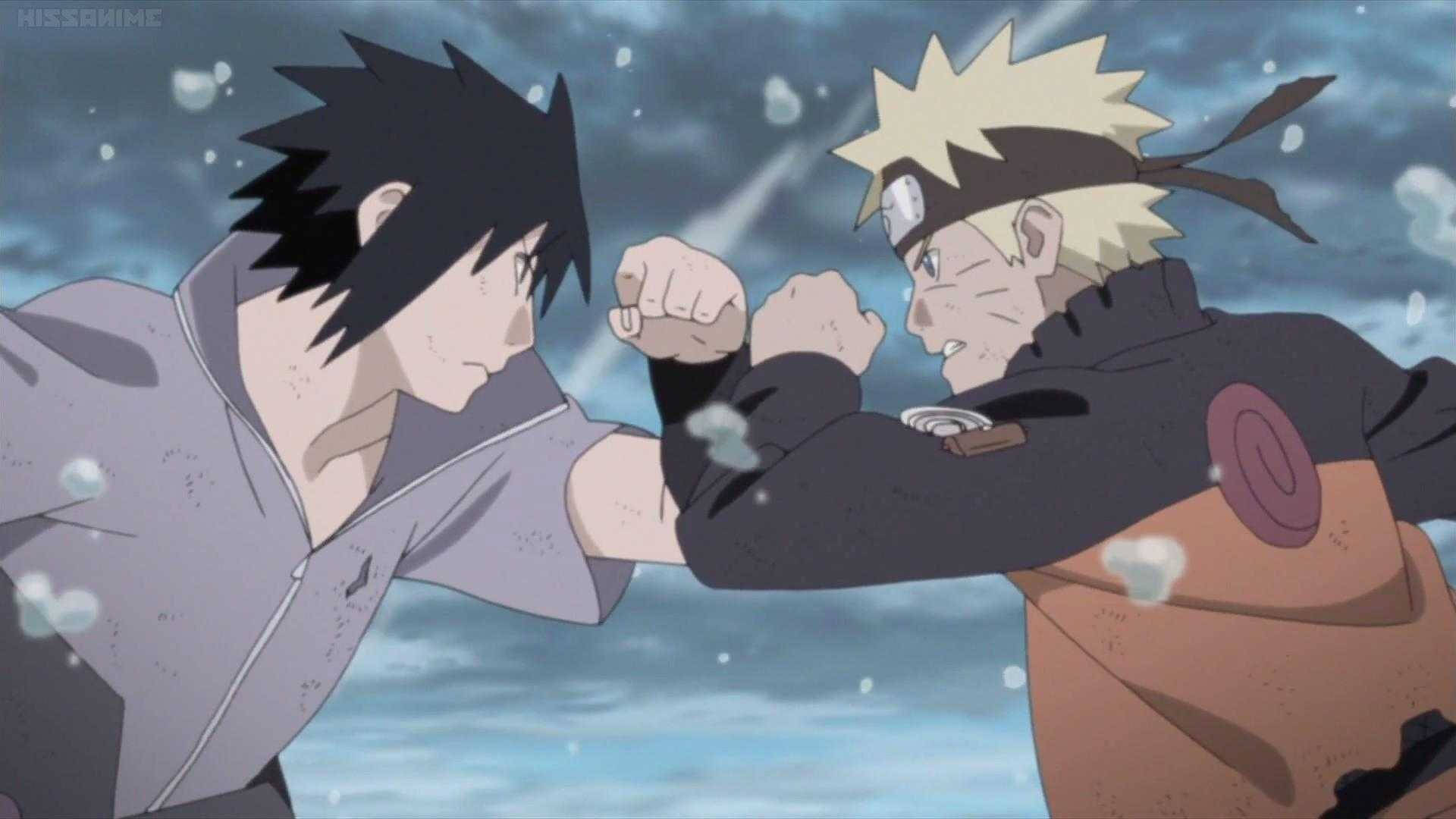 Teenage Naruto at Sasuke Taijutsu Battle Wallpaper