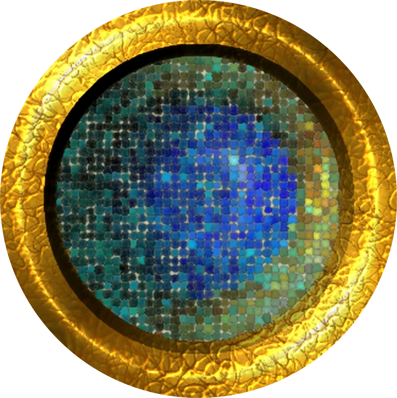 Teksturang Bilog na Gintong Mosaiko Wallpaper