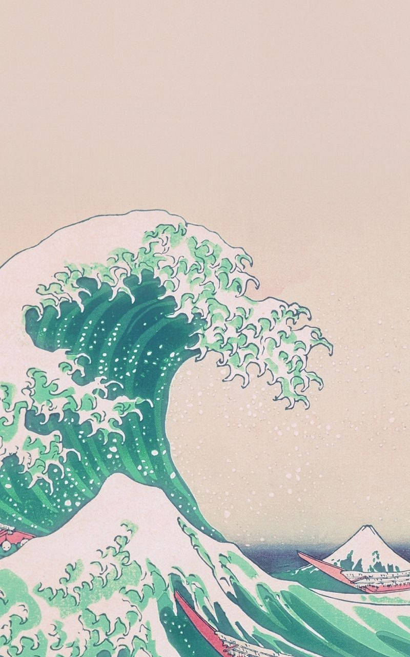 Telepon na May Aesthetic na Alon Wallpaper